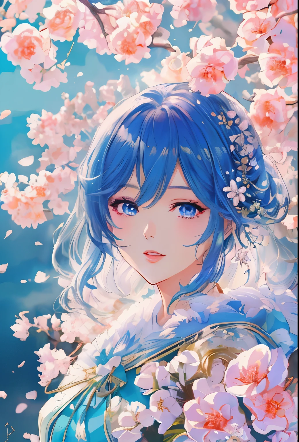 (best quality,4k,highres,masterpiece:1.2),beautiful woman in a dress standing under a tree,fantasy anime,beautiful character art,beautiful anime portrait,beautiful anime artwork,beautiful anime art,guweiz on pixiv artstation,beautiful anime girl,Guweiz on ArtStation Pixiv,a beautiful art illustration,fantasy art style,mobile wallpaper anime 4k