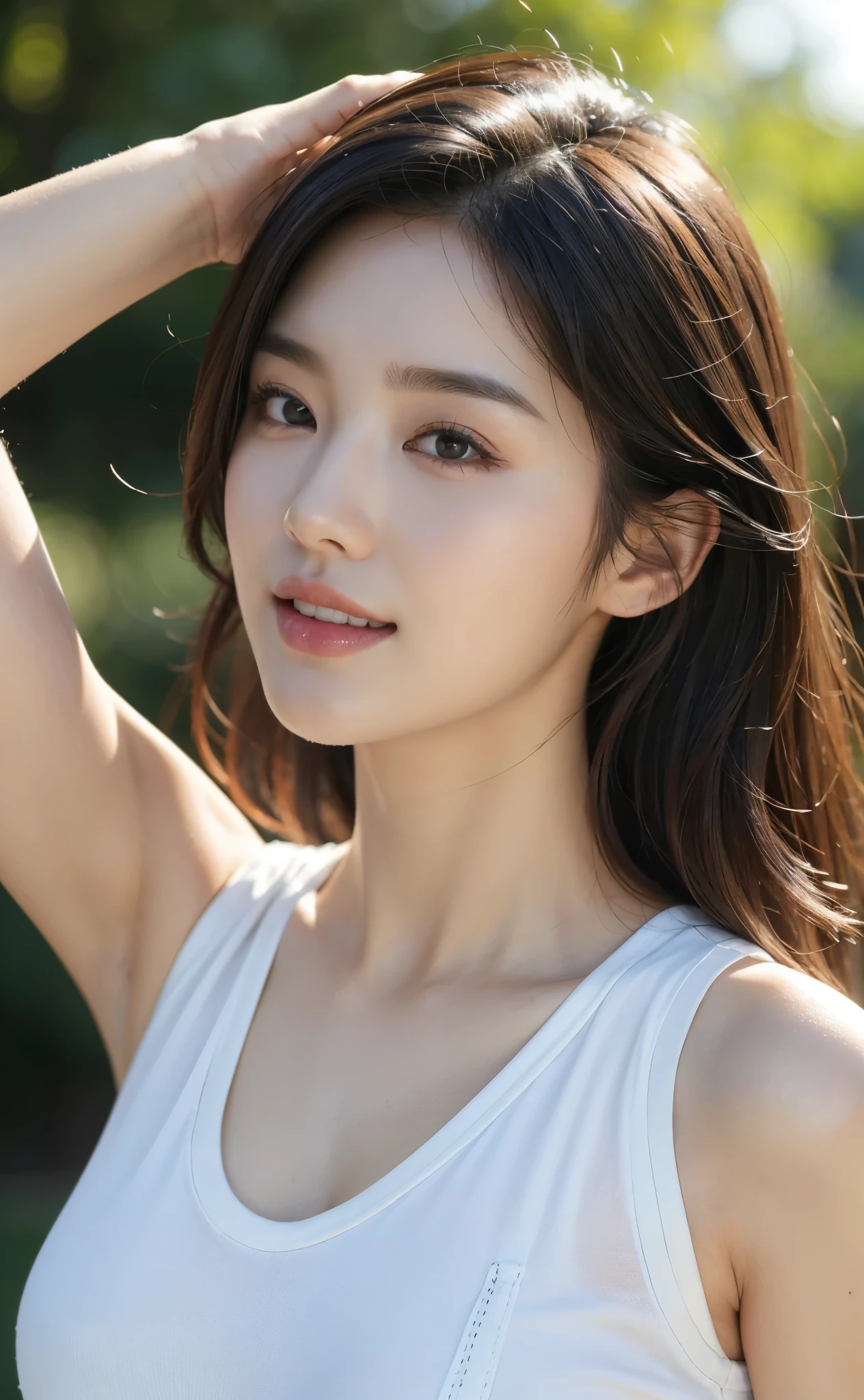 top Quority，Ultra-clear resolution，Clear  eyes，plain face，s the perfect face，White skin，Perfect chest，beautifullegs，Raised sexy，Random environment