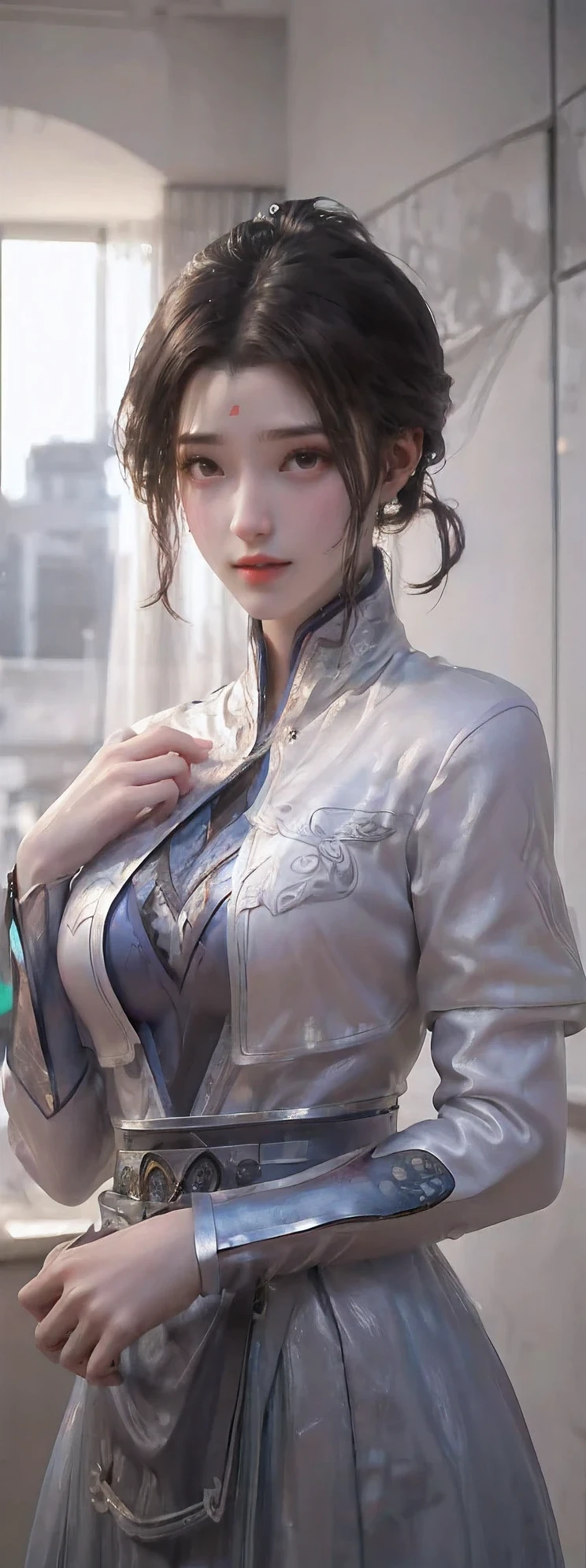 ((Best Quality, 8K, Masterpiece: 1.3)), 1girl, Slim Abs Beauty: 1.3, (Hairstyle Casual, Big Breasts: 1.2), Dress: 1.1, Super Fine Face, Delicate Eyes, Double Eyelids, Smile, Home