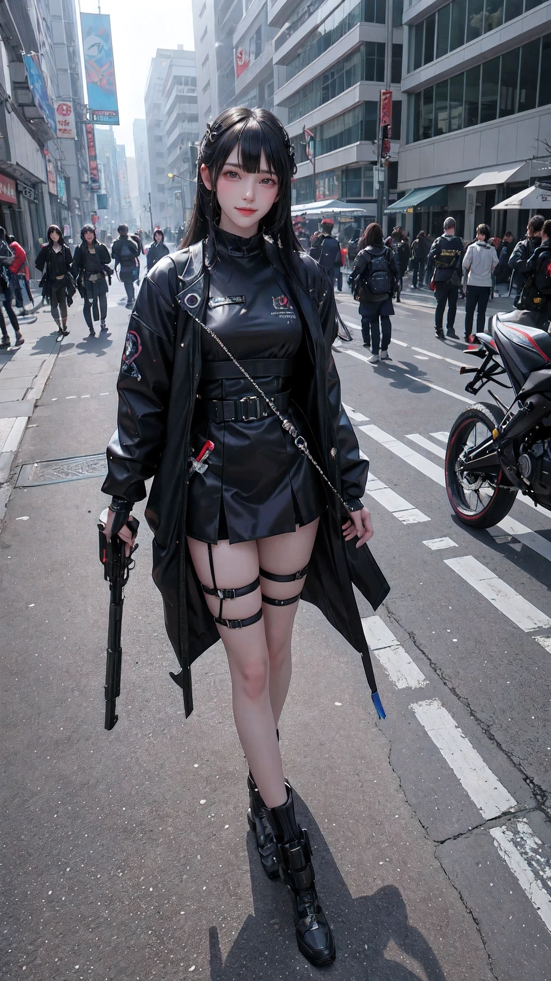 anime character with a backpack and a gun in his hand, cyberpunk anime girl mech, digital cyberpunk anime art, mechanized soldier girl, guweiz on artstation pixiv, girl in mecha cyber armor, by Russell Dongjun Lu, cool mecha style, guweiz on pixiv artstation, artwork in the style of guweiz