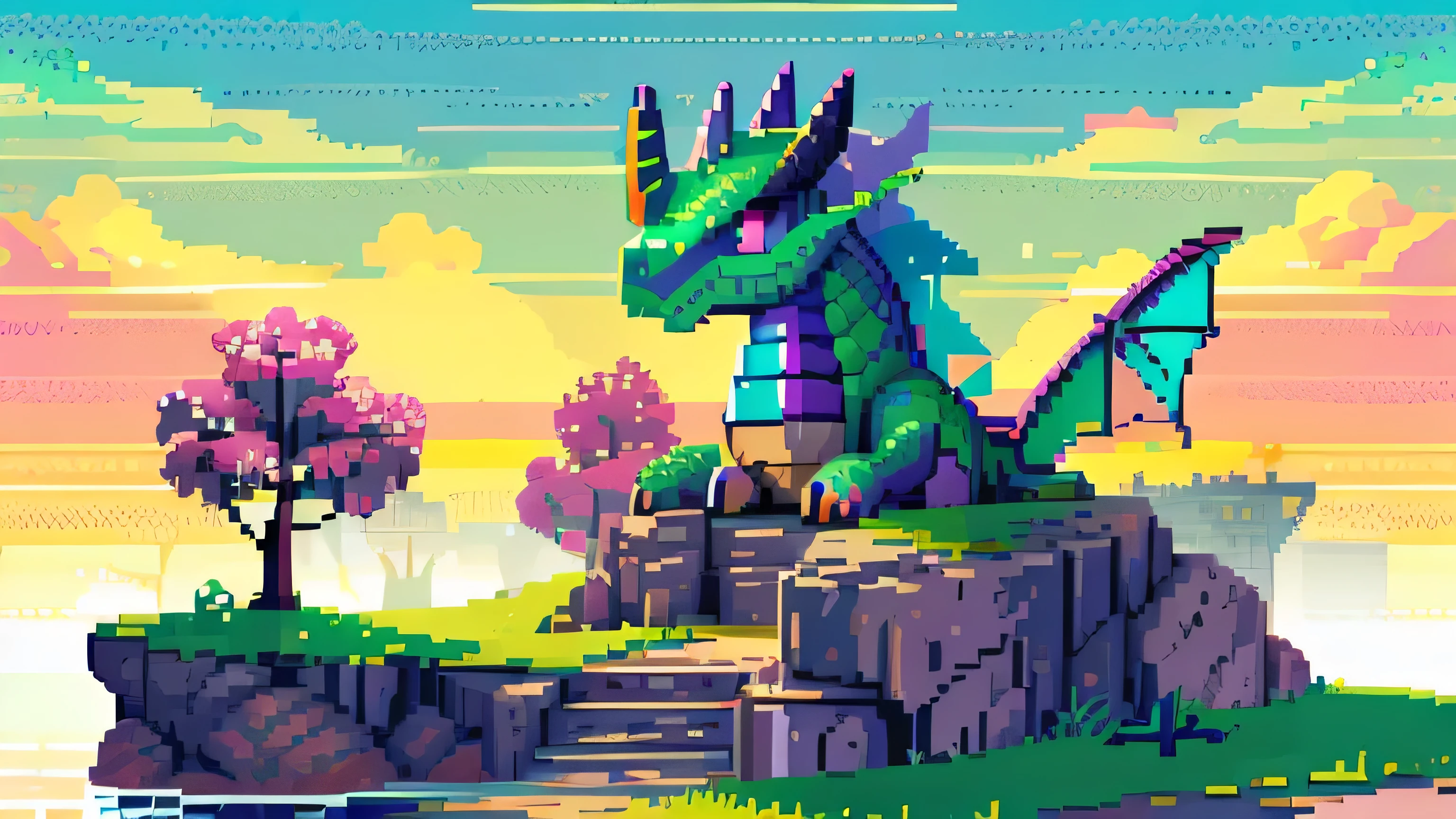 Pixel art: Spyro le dragon 