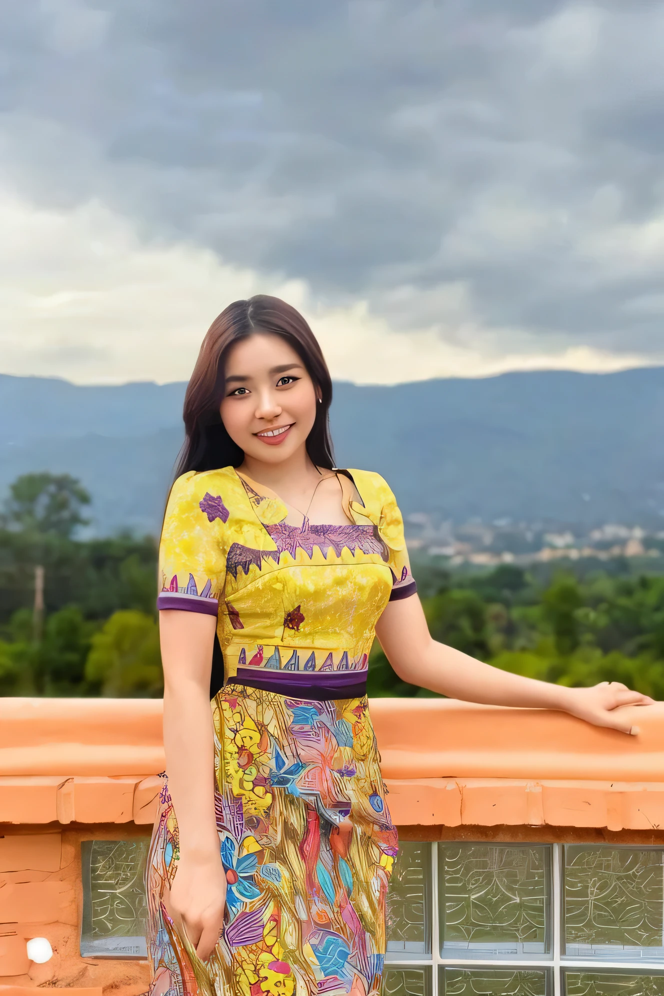 burmese girl face,big breats,