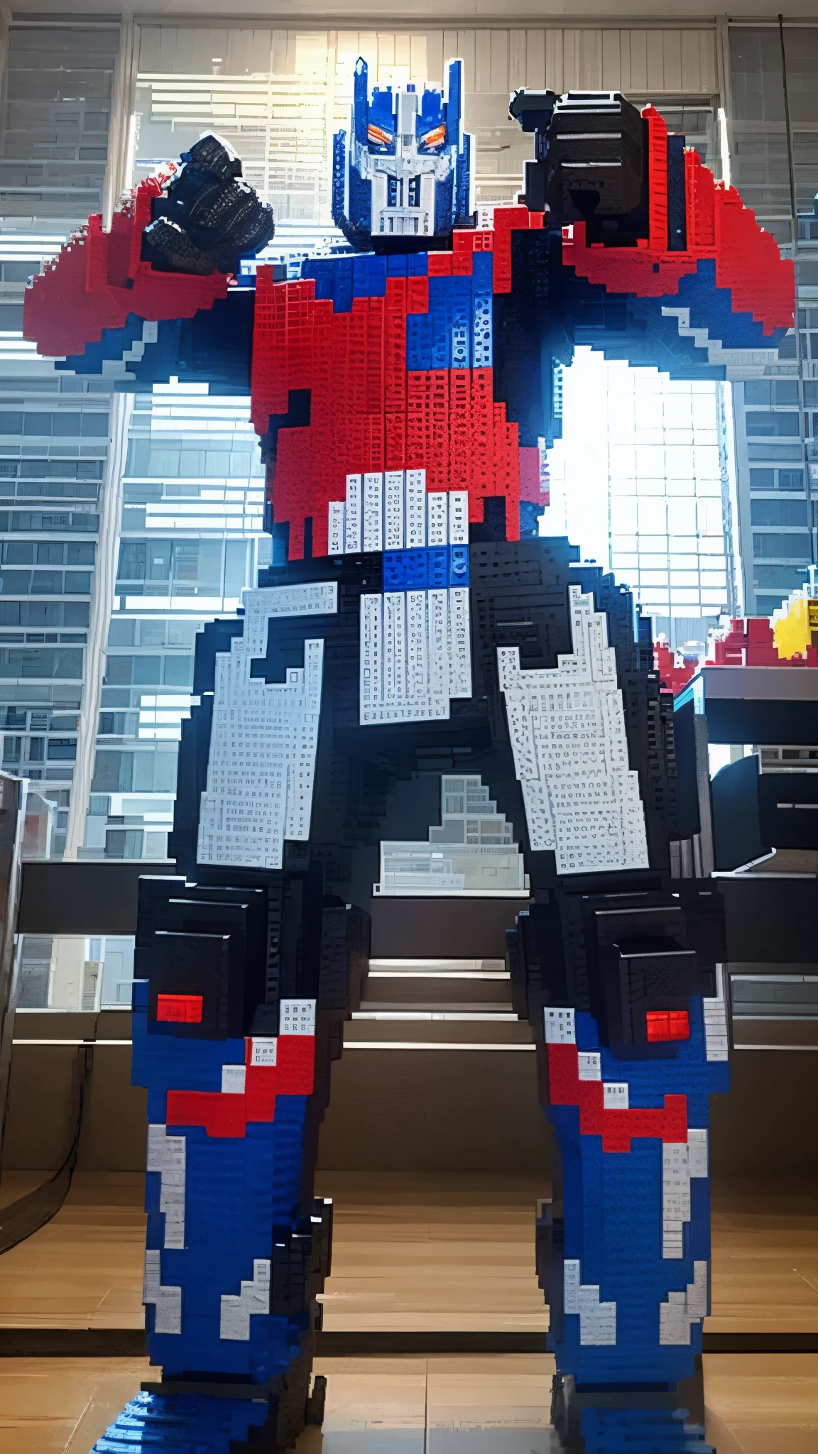 pixel game,role conception,Transformers Optimus Prime, pixel art #pixel art,Pixel enhancement