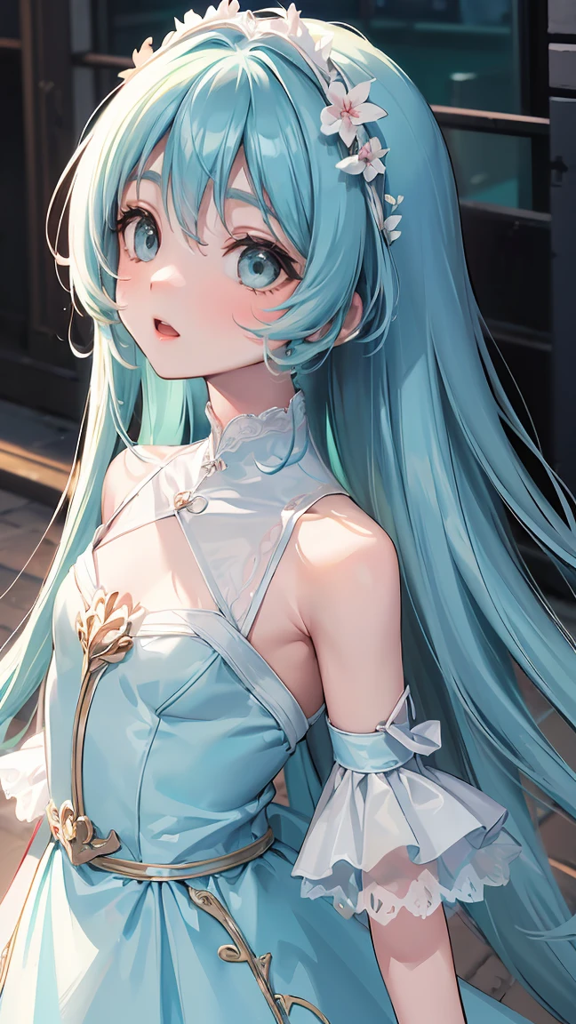 masterpiece, best quality, extremely detailed, (illustration, official art:1.1), 1 girl ,(((( light blue long hair)))), light blue hair, ,, long hair ((blush)) , cute face, big eyes, masterpiece, best quality,(((((a very delicate and beautiful girl))))),Amazing,beautiful detailed eyes,blunt bangs((((little delicate girl)))),tareme(true beautiful:1.2), sense of depth,dynamic angle,,,, affectionate smile, (true beautiful:1.2),,(tiny 1girl model:1.2),)(flat chest)), ((masterpiece, best quality, extremely detailed, absurdres)),,looking at viewer,((small breasts)),beautiful jpn-girl, (best quality:1.2)solo, Cinematic Light、【emblem:Irridescent color 】、magical,masterpiece, best quality, extremely detailed, anime , (1 girl), colorful, pastel color, blushing, absurdres, absolutely resolution, highres, texture, (masterpiece: 1.5), (best quality:1.5), magical,masterpiece, best quality, extremely detailed, anime , (1 girl), colorful, pastel color,, absurdres, absolutely resolution, highres, texture, (masterpiece: 1.5), (best quality:1.5), anime girl with blue hair and white dress standing on beach, anime style 4 k, anime style. 8k, cute anime waifu in a nice dress, in dress, beautiful anime girl, anime art wallpaper 8 k, anime wallpaper 4k, anime wallpaper 4 k, beautiful anime, 4k anime wallpaper, smooth anime cg art, anime art wallpaper 4 k((masterpiece best quality:1.2)) ,