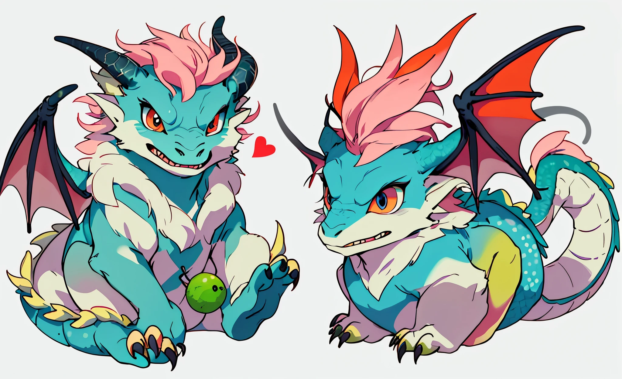 Imagine an image full of cute dragons in the style of stickers and stickers. Each dragon possesses a unique and charming appearance, with adorable characteristics that make them irresistible.
Dragons are small and delicate, with proportional bodies and charming colorful scales. Their colors range from soft and pastel tones like light pink and baby blue, to vibrant colors like lime green and bright red. These shades give a special charm to each of them.
Their wings are a real spectacle apart. They are delicate and translucent, like thin pieces of colored paper that move gracefully. They can be adorned with small prints or patterns, such as stars, hearts or polka dots, adding a touch of fun to the look of the dragons.
The eyes of the cute dragons are large and expressive, full of tenderness and mischief. They can be round or almond, shining with bright, sparkling colors. Some have lovely eyelashes, which further enhance the captivating look.
Dragons have small pointed ears, which detach delicately on their heads. Some may have small horns or soft bulges, adding a touch of fantasy to their look. In addition, it is common to see them with a sweet and friendly smile emblazoned on their little faces.
Each cute dragon can be portrayed in different positions and expressions. Some may be flying with their wings flapping gently in the air, while others may be seated, displaying a curious posture. Their flexible and delicate bodies allow them to assume fun and charming poses.
The image of these cute dragons in the style of stickers and stickers will be a real treat for the eyes. With their adorable appearance and full of charming details, they are sure to win your heart and bring an instant smile to your face.