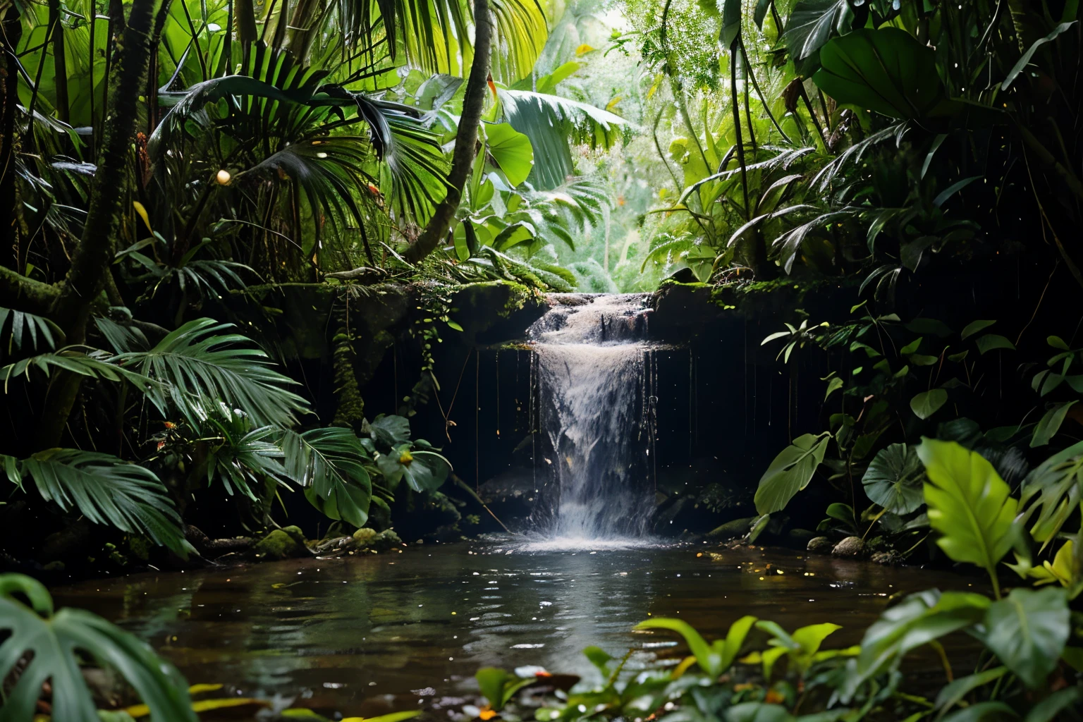 Tropical Rainforests: Lush rainforests teeming with biodiversity, filled with the soothing sounds of chirping birds, buzzing insects, and trickling streams.