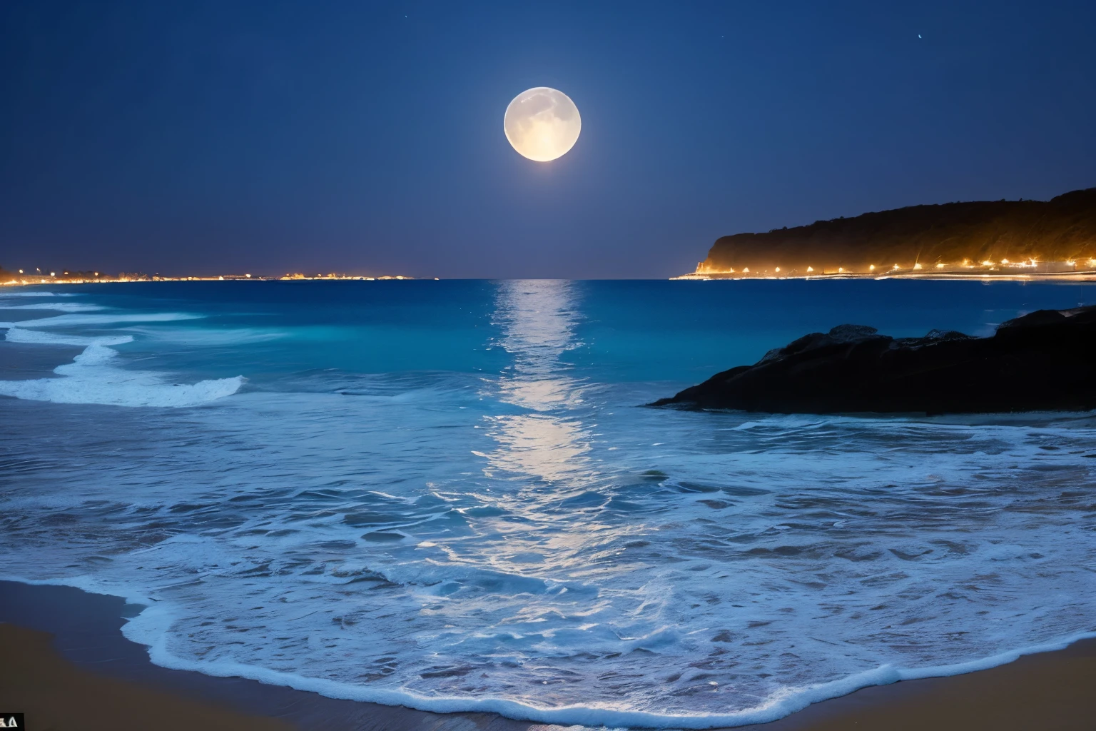 Moonlit Beaches: Beaches illuminated by the soft glow of the moon, offering a tranquil setting for nighttime strolls or quiet contemplation.