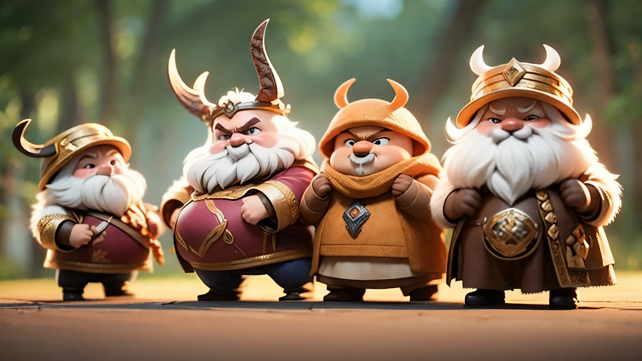 Three Vikings, from game "The Lost Vikings", Fast Viking, Strong Viking, Fat Viking