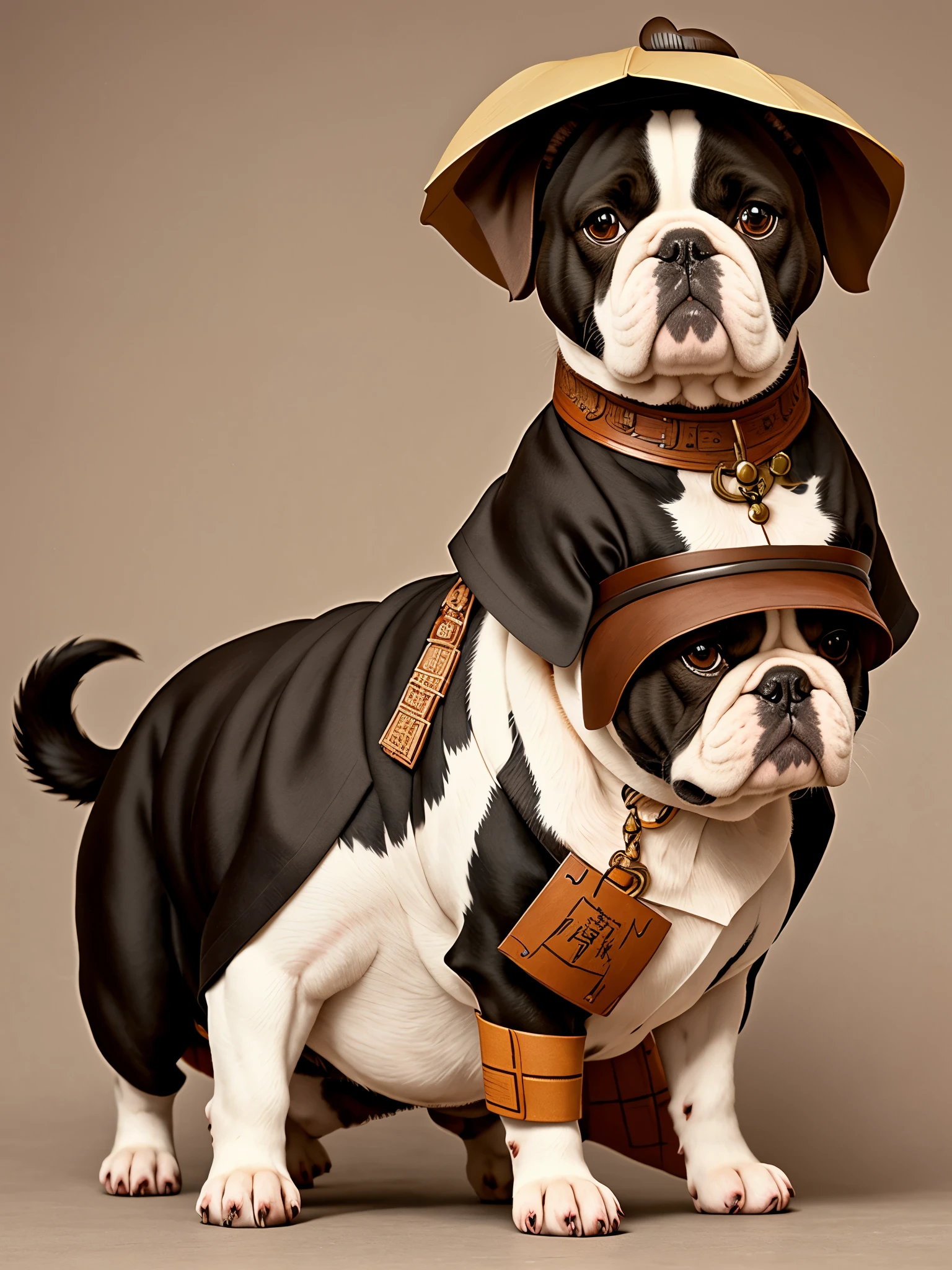 The joke is that Heathcliff is wearing a cat helmet, and sitting next to a pug (assumed, it's wearing a pug helmet after all). No one is sure what's happening here, as normally Heathcliff is locked in battle with pugs, yet, he's just peacefully sitting there.