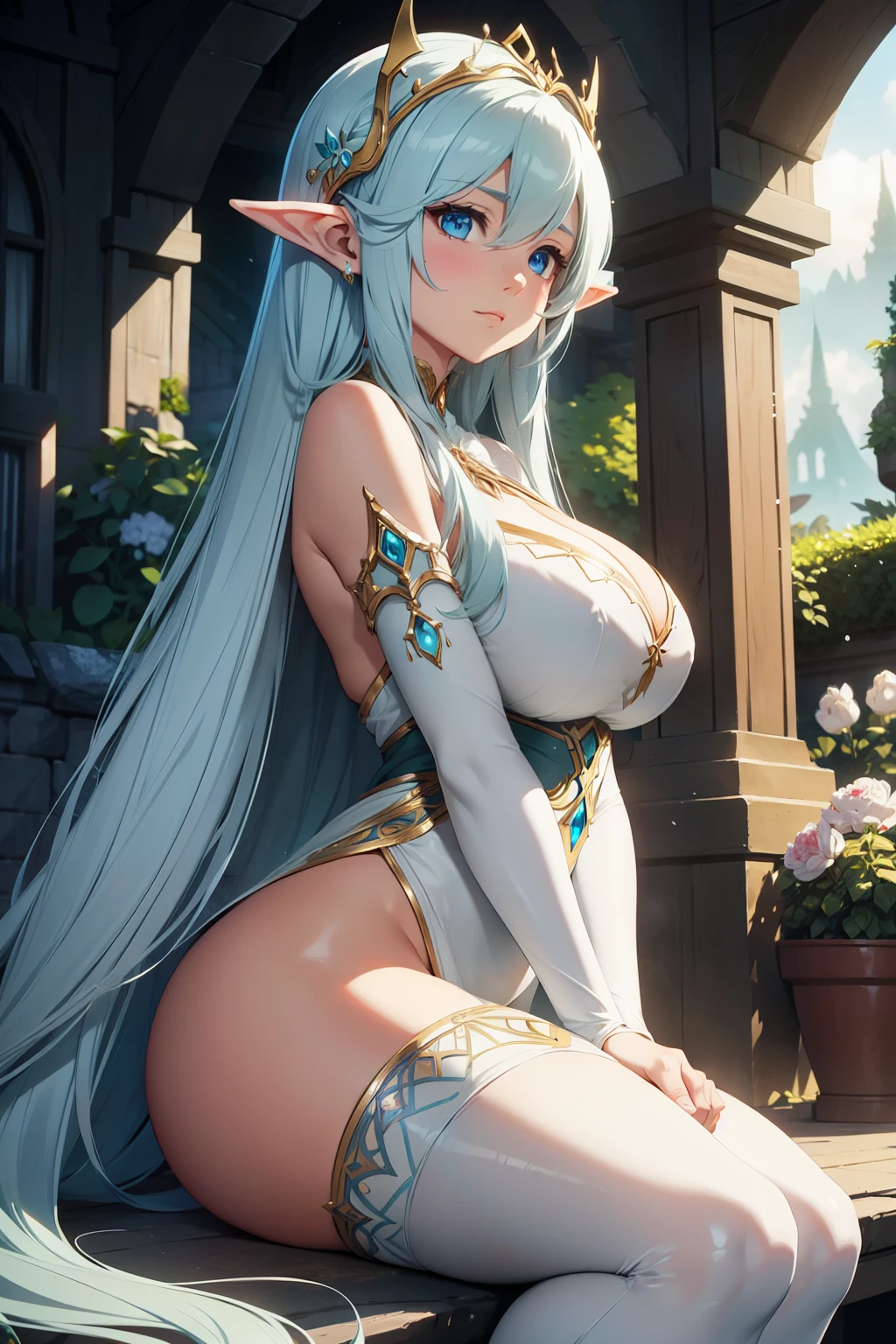 In the enchanting realm of Ghibli studio, a light elf is depicted with exquisite detail at a random angle. The soft light caresses her delicate features, enhancing the elegance and aesthetic value of the image. Her curvy form radiates realistic beauty in high quality, transforming it into a work of art. With hyperdetailed filigree and hyperrealism, every intricate feature of the light elf is brought to life in 8k resolution, making it a Masterpiece of best quality.
((Light elf, soft light, random angle, Ghibli studio, high detail, elegant, aesthetic, curvy, realistic, high quality, work of art, hyperdetalization,