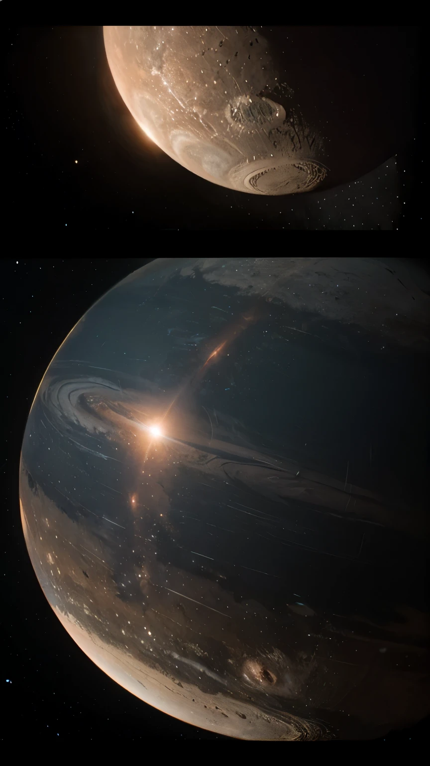  draw the planet Uranus with its approach and movement. Bring out dark colors and create an impression of menace when approaching the planet Uranus. 
