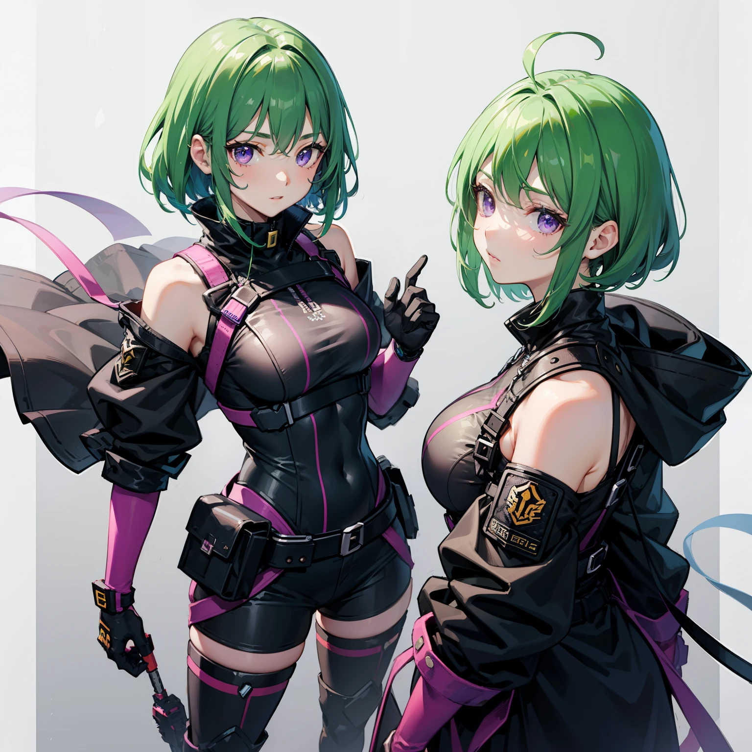 ((dakimakura, girls, thin cloth, spreading legs, )), multiple views, from behind, 
(((     Sinon, bob hair     ))), military uniform , 