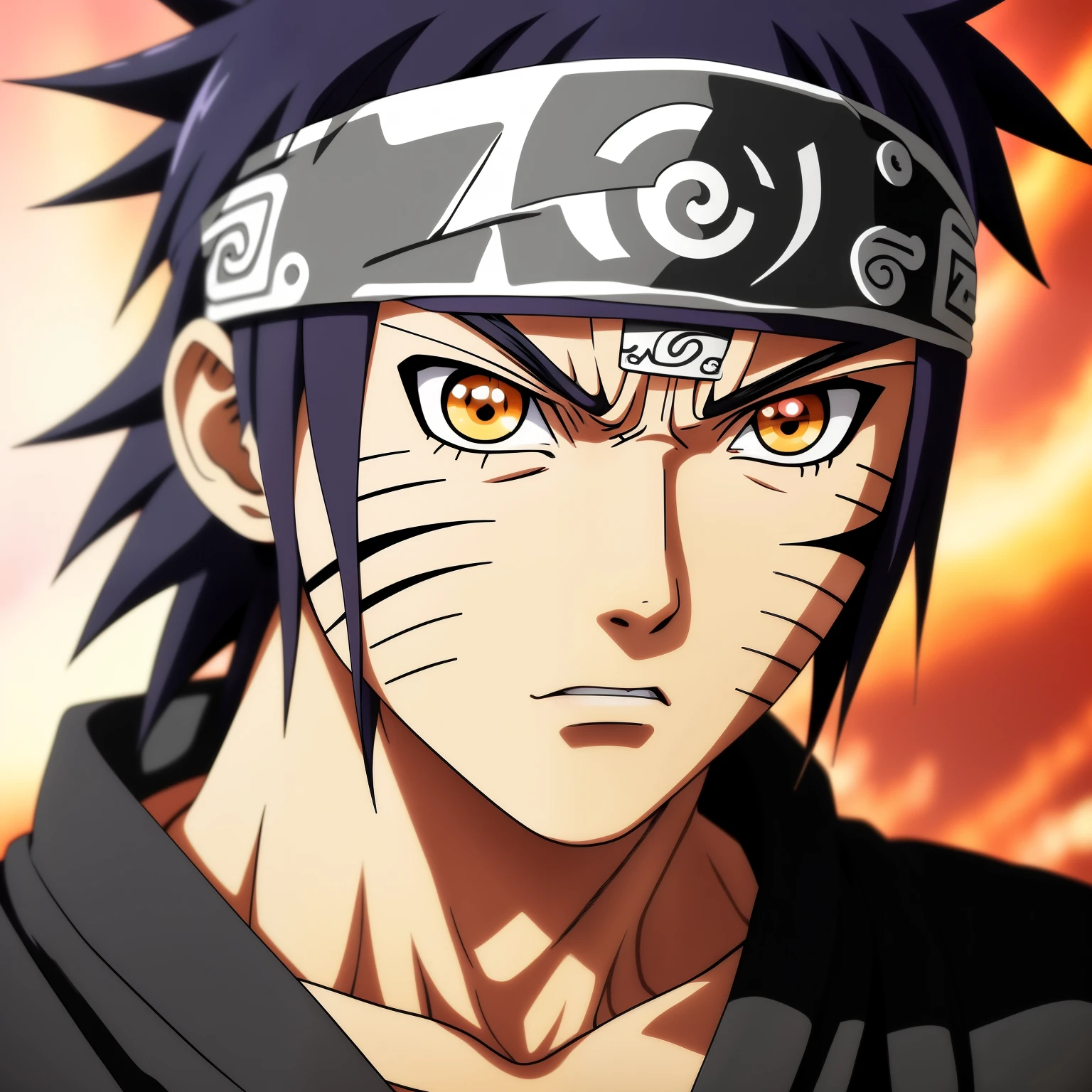 NARuto character, (anime style: 1.5), dynamic pose, vibrant colors, intricately detailed clothing, sharp focus on expressive face, powerful muscle tone, manga illustration, epic battle scene, dramatic lighting, (expression: intense determination), iconic jonin uniform, (expressive eyes: 1.4), highly detailed facial features, masterpiece, best quality, ultra high resolution, anime artistry, captivating, action-packed, NARuto's iconic headband, shinobi spirit, extraordinary detail, intense emotions.