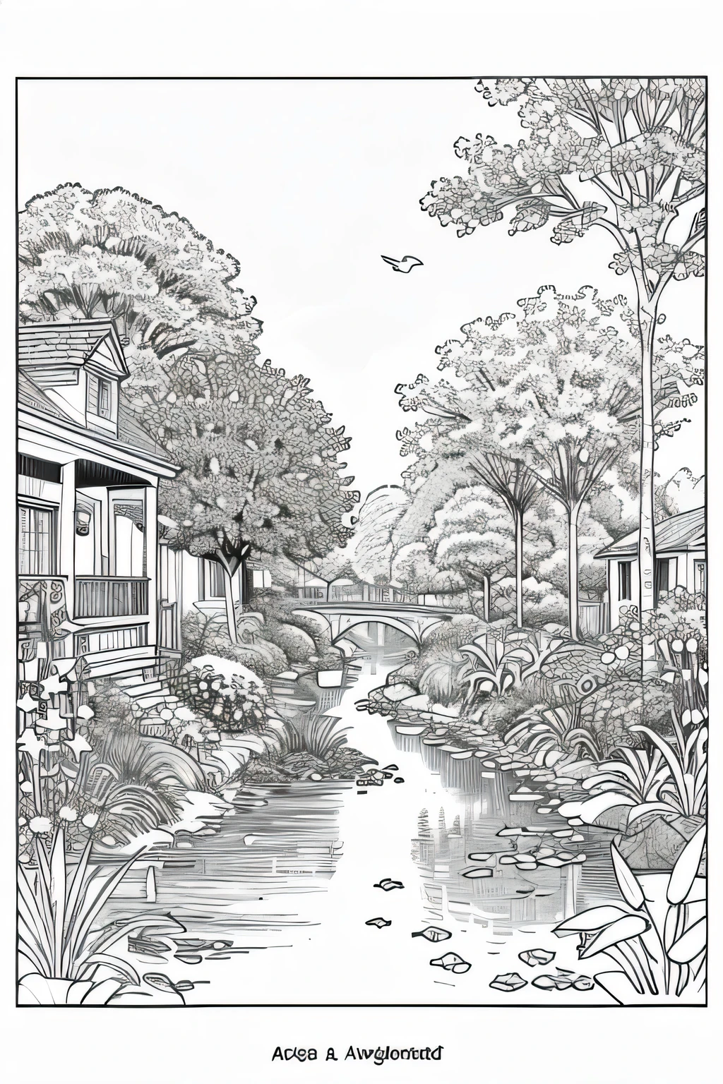 Theme: Flowers / Plants / Trees | Green Cities | Biodiversity Wonderland. Simple to draw or copy. Colouring page