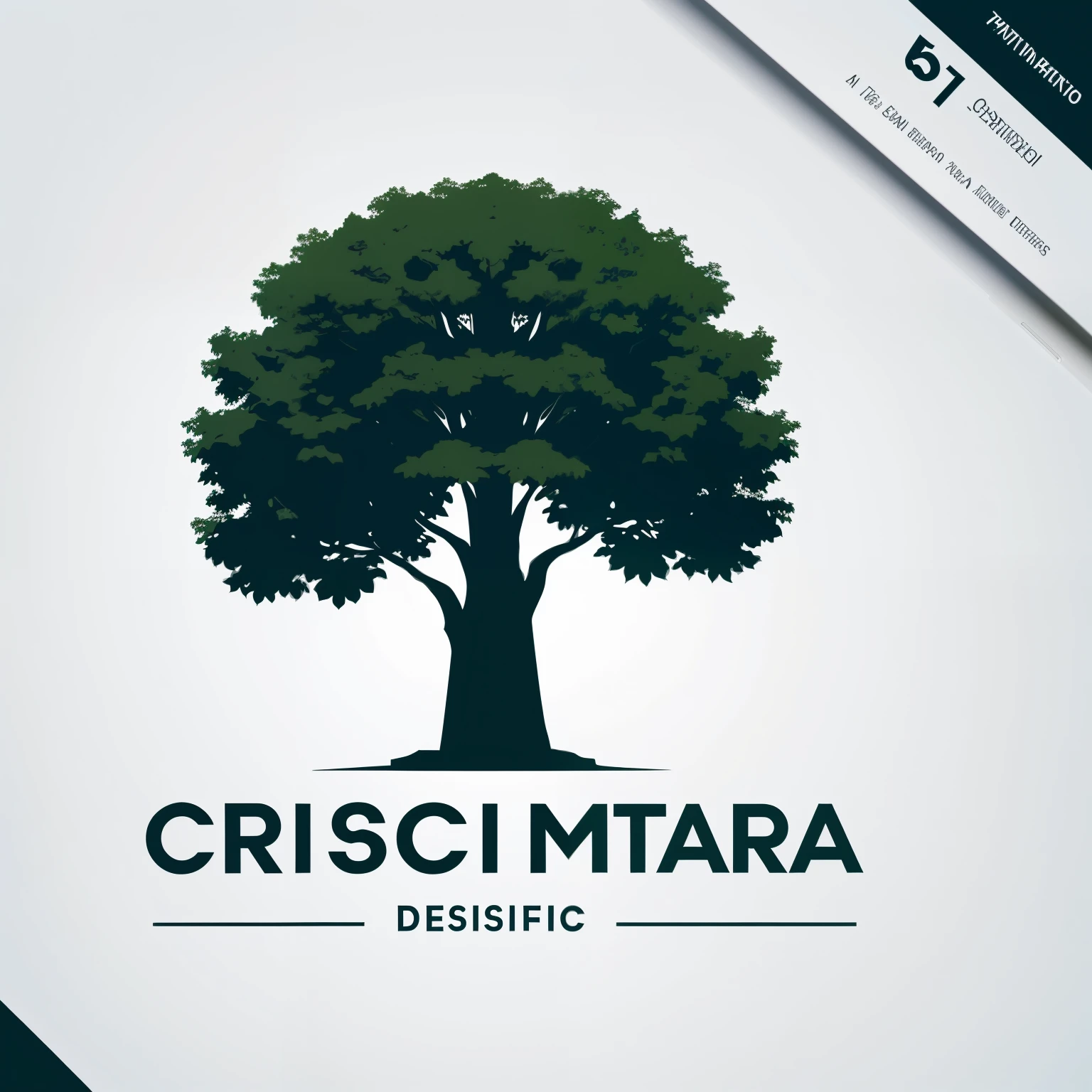 Logo design featuring a tree motif and the number 5.5. This visual element exudes a sense of tranquility and balance. The tree stands tall and robust, its leaves a vibrant green, symbolizing growth and stability. The number 5.5 is presented in clean, modern font, positioned harmoniously beside the tree, adding an element of precision and clarity to the design. High definition, vector-based for easy resizing, suitable for branding and marketing applications. ((cinematic, dramatic, high quality, corporate identity, logo design, tree symbol, number 5.5, crisp, minimalistic, vector graphic, branding element))