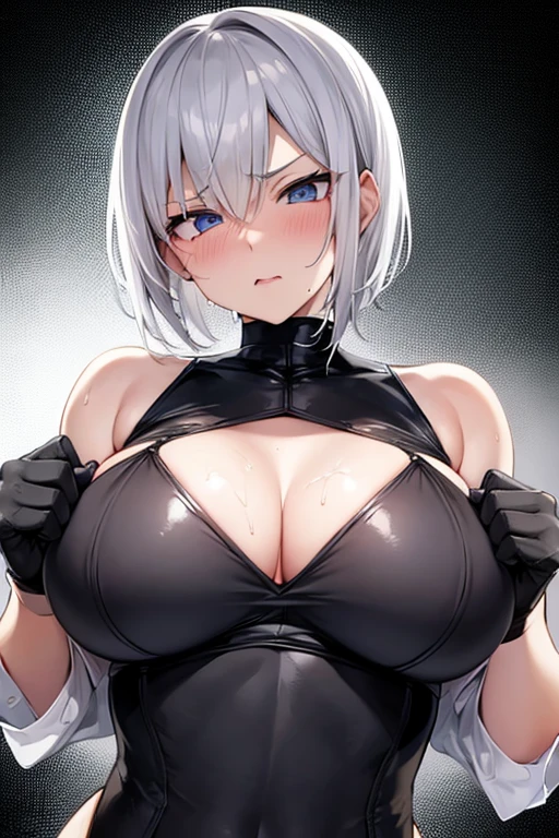 nsfw,ultra detailed,anime style,1 girl,short hair,pov,1 boy, penis,breasts blowjob,paizuri,put hands chest,penis is between breasts,penis in breasts,breast squeeze(stare at viewer with stern eyes:1.5),(bitting own lip:1.1),(angry:0.9),nose blush,(shamefull:1.2), surprised,(ecstasy:1.3) ,(slut:1.2),(vulgarity:1.3),(fucked silly:1.1),(steam:1.1),(wet:0.8),(trembling:0.8),(tears:0.7) ,(drooling:0.6),(sweat:0.8)