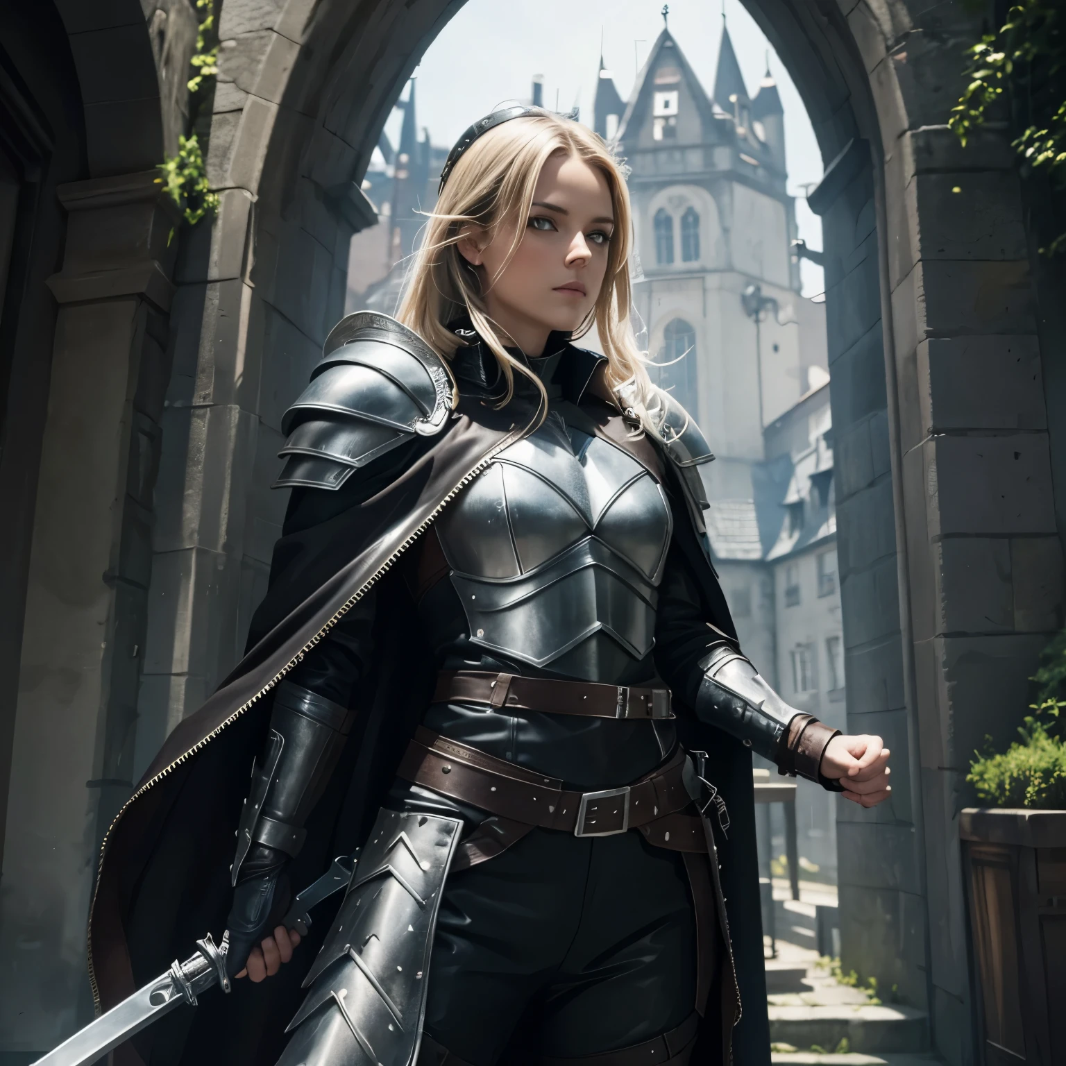 Ernster blick, Leather armor, kriegerzopf