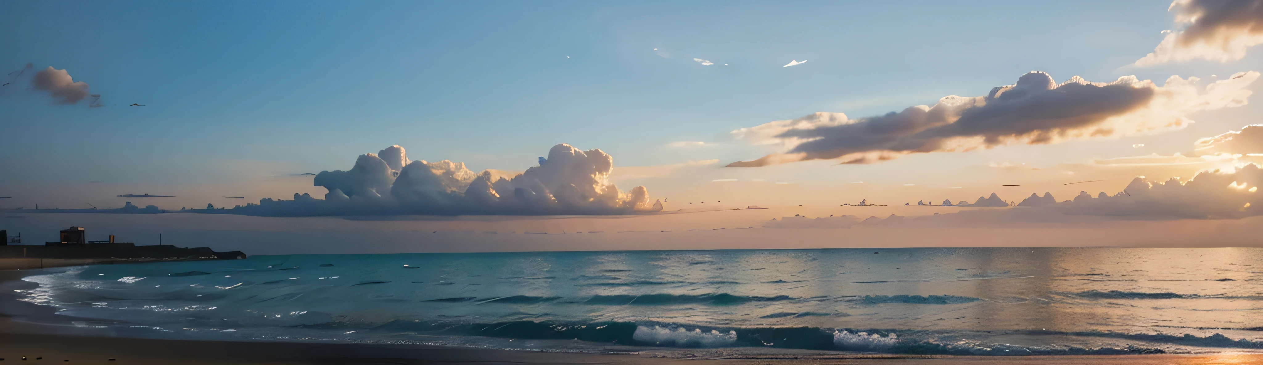 sky and sea at sunset