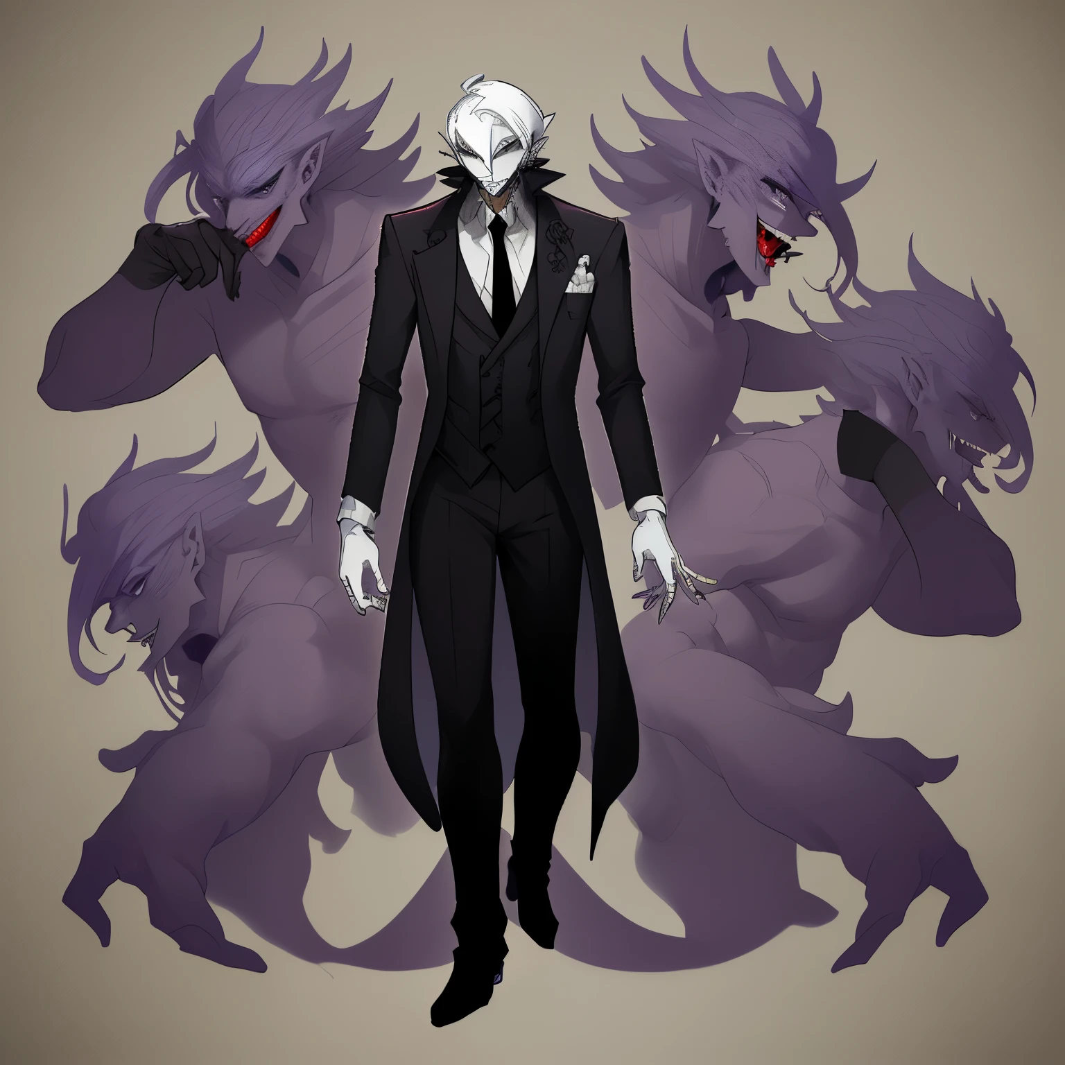 Gentleman humanoid monster persona design