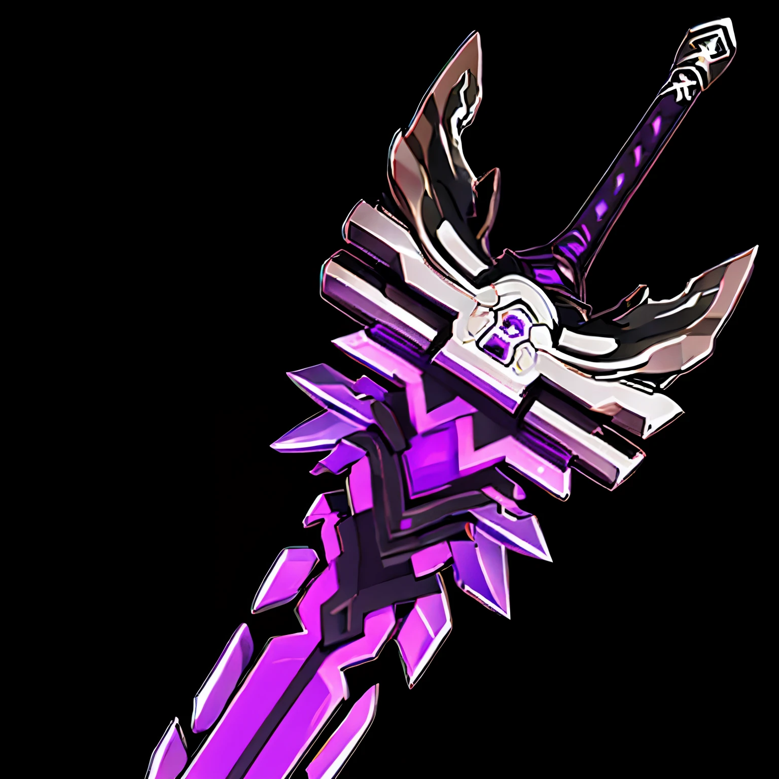 GenshinWeapon, claymore, a purple and black claymore, highly_detailed, illustration, (((masterpiece))),(((bestquality))),((ultra-detailed)),