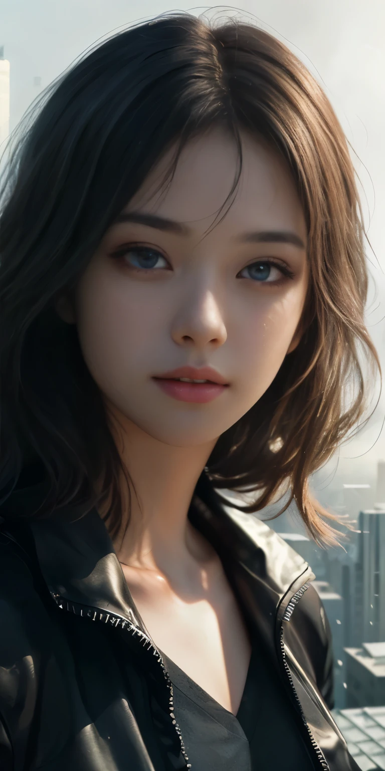 （1girl：1.3）， 独奏， （（（very vey very detailed face））），（（very detailed eyes and faces））），beatiful detailed eyes，Body parts__，offcial art，Unified 8k wallpaper，ultra-detailliert，Beautiful and beautiful，big breasts beautiful，tmasterpiece，best qualtiy，primitive，tmasterpiece，ultra fine photos，best qualtiy，超高分辨率，photorealistic realism，rays of sunshine，full-body portraits，stunningly beautiful，，dynamicposes，delicated face，vibrant eyes，（from the front side）， She wears a Deadpool suit，Red and black color scheme，Very detailed bridge background，详细的脸，Short blonde hair，detailed complex busy background，untidy，opulent，milkyW，highly detailedskin，Realistic details of skin，Visible pores，Clear focus，volume fog，8k uhd，digital SLR camera，high qulity，filmgrain，White skin of the，photo-realism，lomography，Huge metropolis， look from down，semi transparent，short detailed hair