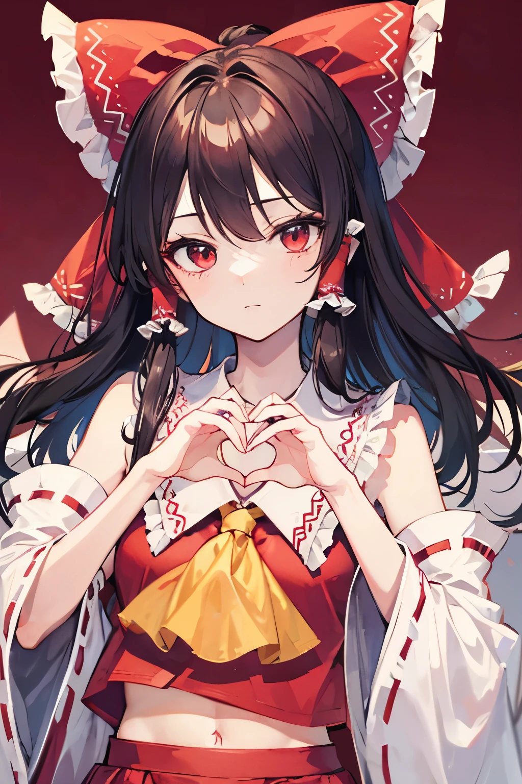 Hakurei Reimu,Touhou project, korean love sign