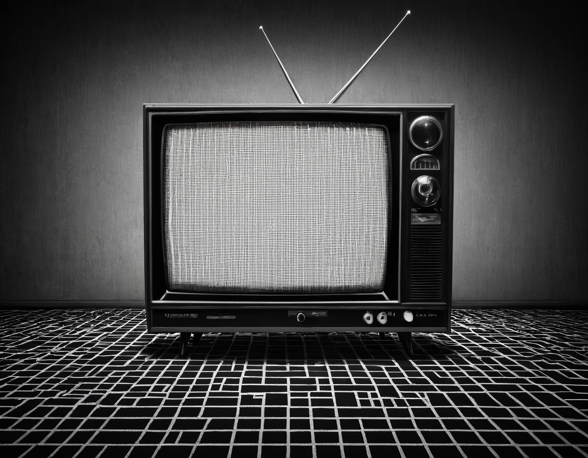 (pixel art,retro old tv,black and white grid on tv screen)
,pixel art的模糊感不是纯粹的虚化感,But a unique visual style with special jagged edges,Visually detached from representational and sexual expressions,It will give rise to a paradoxical、a vague sense of trance。