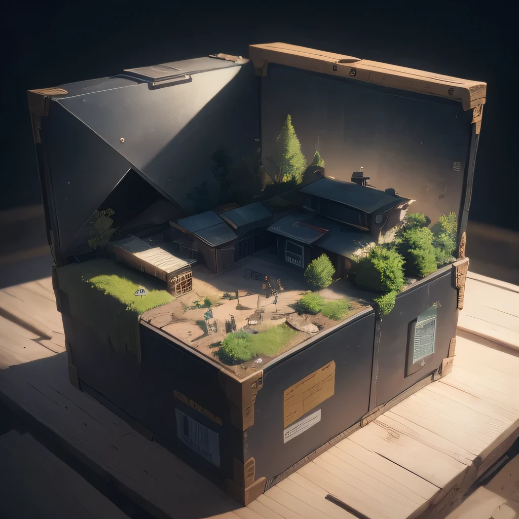 6598年Mars realistic model, (Bifurcation, original photo, best quality, masterpiece:1.4),Steampunk Cyberpunk 6820 City,(CyberpunkMars light:1.3), Mars (related to land),(in a small nature box:1.3),Isometric, small nature, landscape on foundation,landscape,