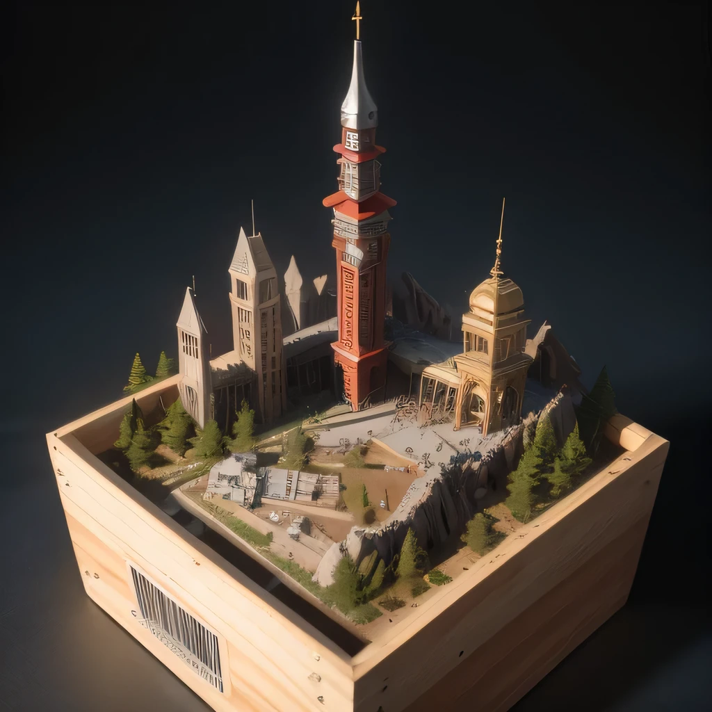 6598年Mars realistic model, (Bifurcation, original photo, best quality, masterpiece:1.4),Steampunk Cyberpunk 6820 City,(CyberpunkMars light:1.3), Mars (related to land),(in a small nature box:1.3),Isometric, small nature, landscape on foundation,landscape,
