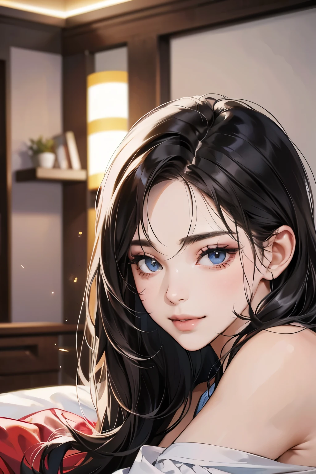 (masterpiece:1.2, highest quality), (Realistic, photoRealistic:1.4), Beautiful illustrations, (Natural Side Lighting, Cinema Lighting), Written boundary depth, Beautiful thighs staring at the viewer, (Face Focus, Upper Body), 1 female,20-year-old,alone,(With background:Hotel Rooms) , thin, slender, Long Hair, Curly Hair, Bun Hair, Forehead, Forehead, Forehead, Forehead, thin, slender, 裸のtits, tits, Black lace long dress, ((Close-up)), ((Close-up)), ((Close-up)), facial, pov, tongue out, open mouth
