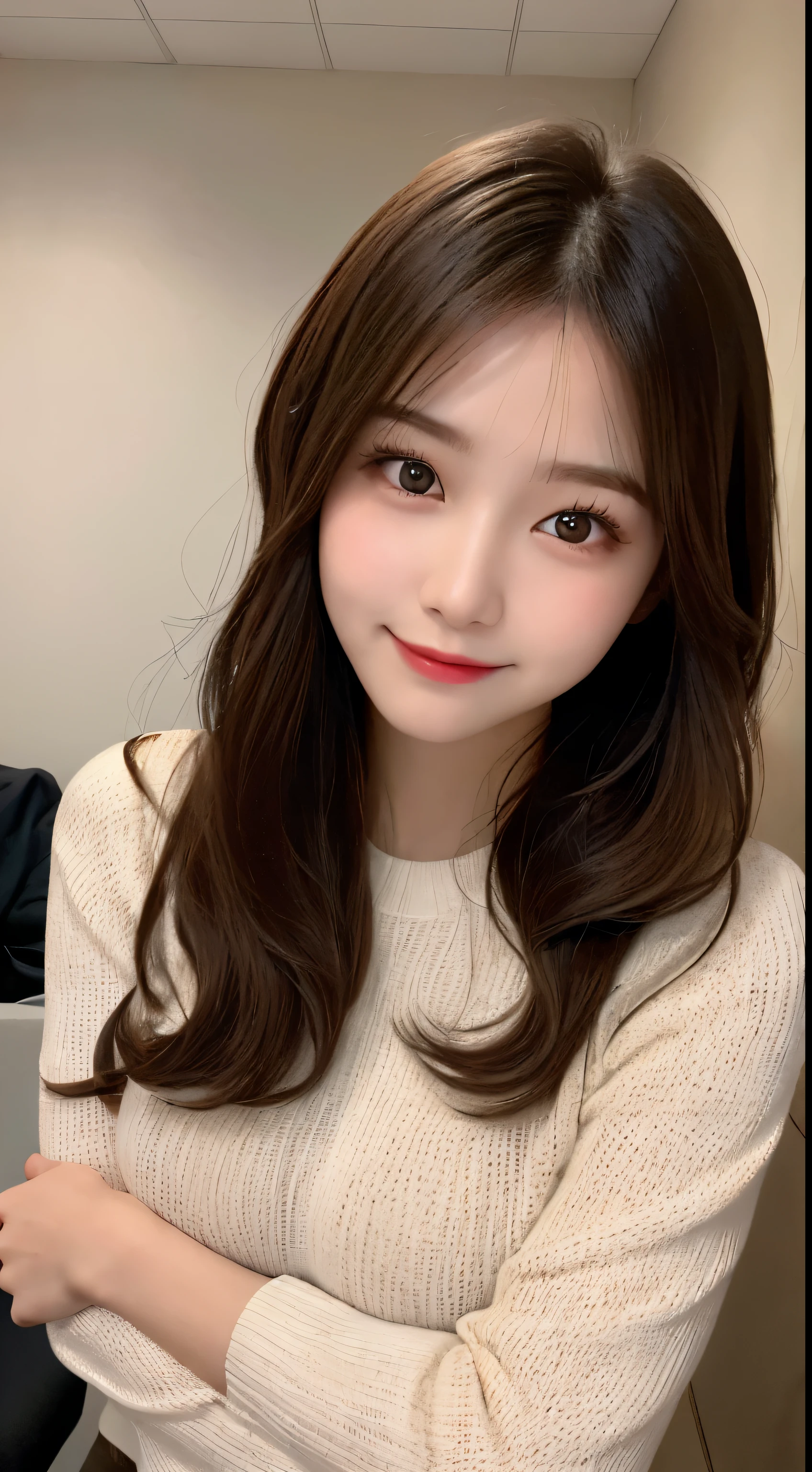 table top, highest quality, shape, Super detailed, finely, High resolution, 8k wallpaper, 完璧なダイナミックな構shape, beautiful and detailed eyes, Latest trend fashion Tokyo winter wear,medium hair, small breasts, natural color lip,smile,20 year old girl、midnight、Beautiful and dense face、perfect and beautiful face、slim face and style,spread your arms wide,Big eyes,Take a photo from below the knees at a face angle、small face、Beautiful and dense face、perfect and beautiful double eyelids