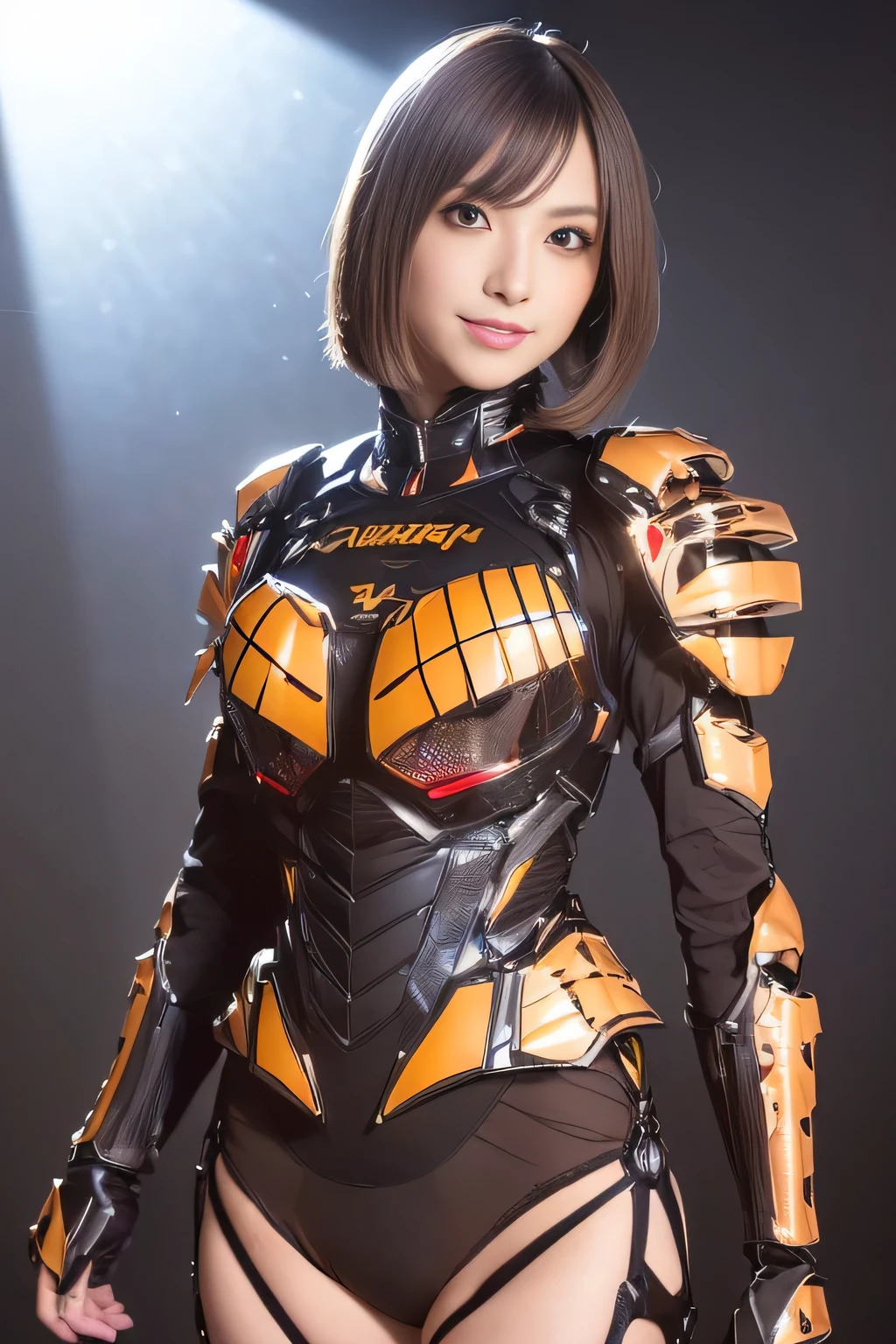 (High resolution,masterpiece,highest quality,Very detailed CG, anime, official art:1.4), realistic, photograph, amazing detail, everything is complicated, shiny and glossy,Amazing number of layers, 8K wallpaper, 3D, sketch, cute, figure,( alone:1.4), perfect female proportions,villain's daughter, (Fusion of dark brown cockroach and lady:1.4), (brown cockroach woman:1.2), (brown cockroach woman:1.2), (Fusion:1.2), (alone:1.4), (evil smile:1.2), muscular, abs, (Cockroach brown exoskeleton bio insect suit:1.4), (Cockroach brown exoskeleton bio insect armor:1.2), (brown transparent cockroach feathers:1.4), (Antennae of brown cockroaches:1.3),
