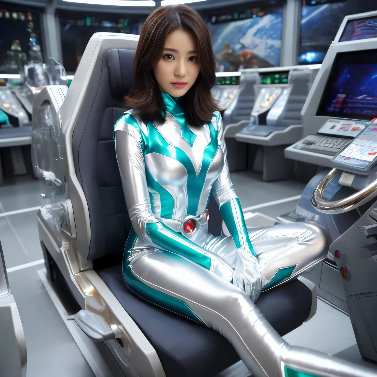 best image quality、Super high resolution、(realism:1.4)、Korean beauty star、The most beautiful KPOP star、horny face、Horny Korean makeup、erotic expression、A body that makes you want to touch it、erotic photos、((Realistic shiny satin fabric texture、High-gloss stretch satin fabric that is smooth and smooth to the touch.、The drape of the curved part of the shiny satin fabric、strong shiny costume、The smooth and beautiful quality and luster of the costumes、A shiny costume made of high-quality satin fabric with high density.、Smooth to the touch oil light liang ice 縝绸 ultra-class battleship skin coat COS、Super Sentai Women&#39;s Heroine Suit、Texture of costumes that satin fetishists respond to、Thin, glossy stretch satin fabric)),8K photo quality