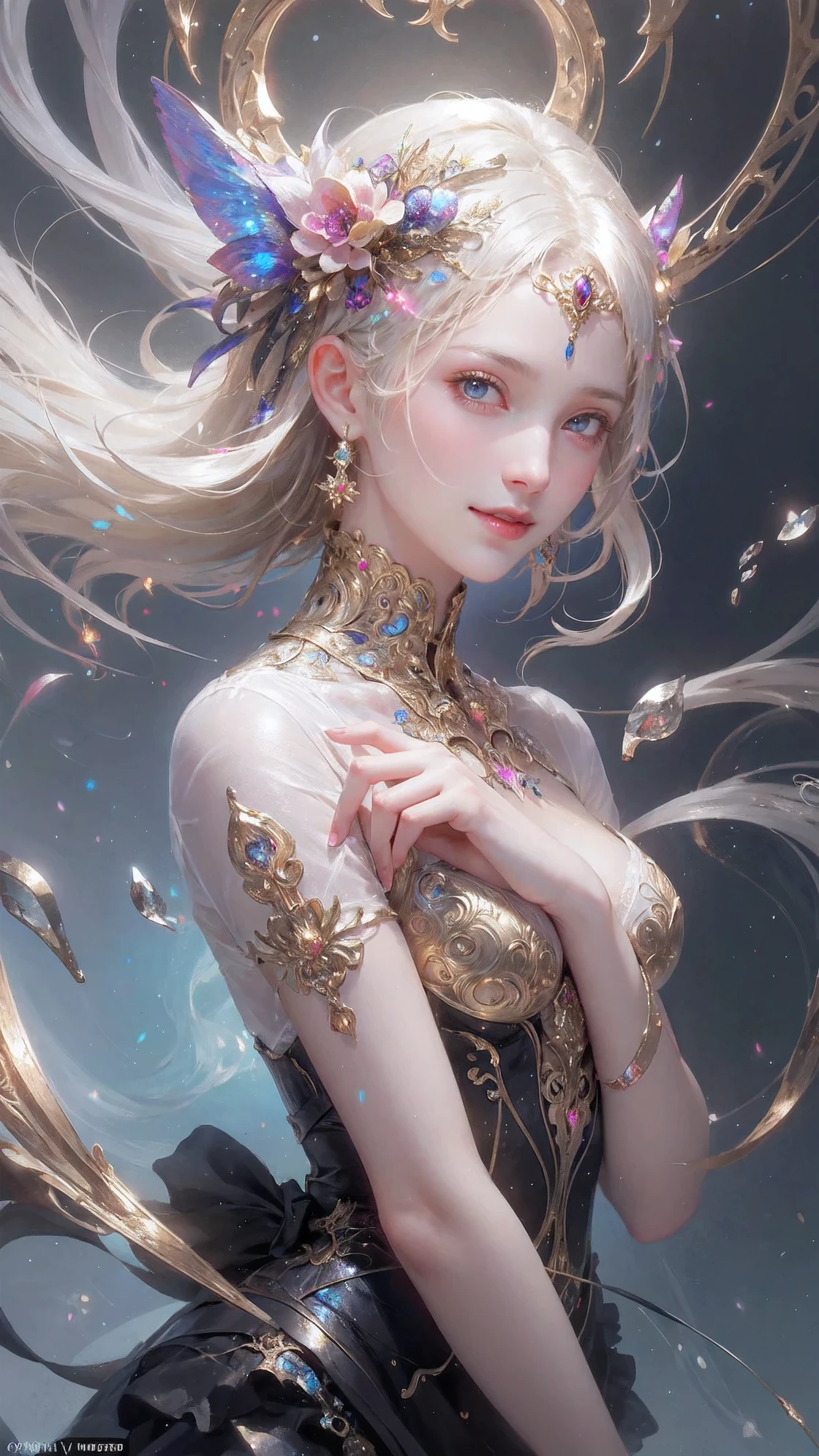 A masterpiece, top quality, best quality, official art, beautiful and aesthetic:1.2, 1girl:1.3, extremely detailed, fractal art:1.3, colorful, highest detailed