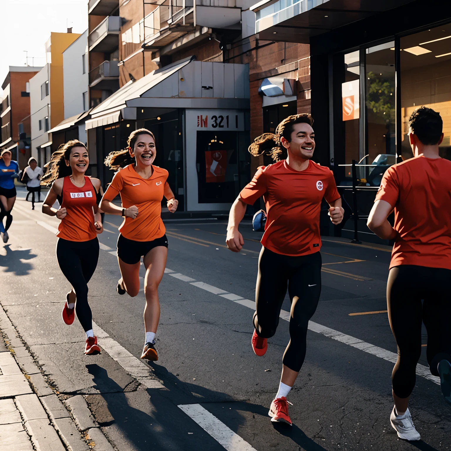 Image of people running