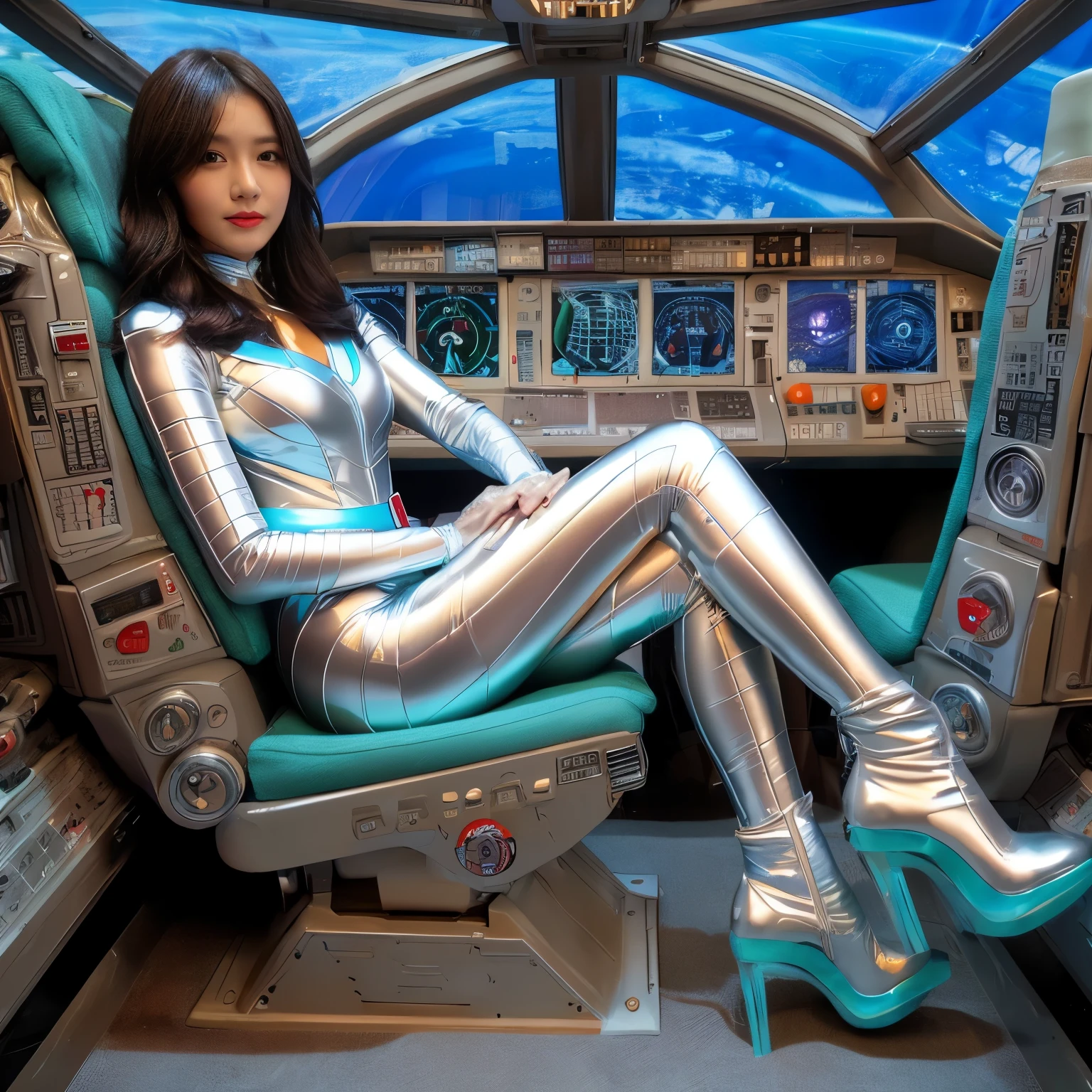 best image quality、Super high resolution、(realism:1.4)、Korean beauty star、The most beautiful KPOP star、horny face、Horny Korean makeup、erotic expression、A body that makes you want to touch it、erotic photos、((Realistic shiny satin fabric texture、High-gloss stretch satin fabric that is smooth and smooth to the touch.、The drape of the curved part of the shiny satin fabric、strong shiny costume、The smooth and beautiful quality and luster of the costumes、A shiny costume made of high-quality satin fabric with high density.、Smooth to the touch oil light liang ultra-class battleship skin coat COS、Super SentaiWomen&HeroineSuit、Texture of costumes that satin fetishists respond to、Thin, glossy stretch satin fabric)),8K photo quality