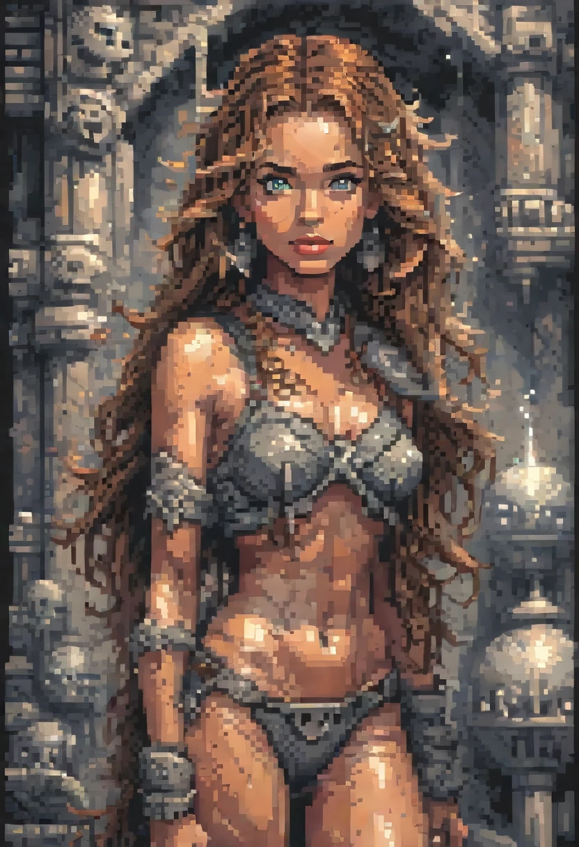 pixel art painting by joelle jones, best quality, masterpiece, high details, Ultra intricate detailed