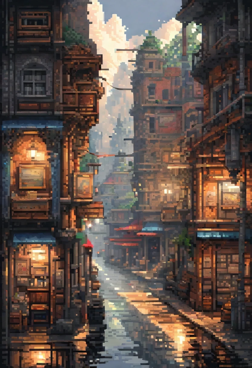 pixel art painting by marton bobzert, best quality, masterpiece, high details, Ultra intricate detailed