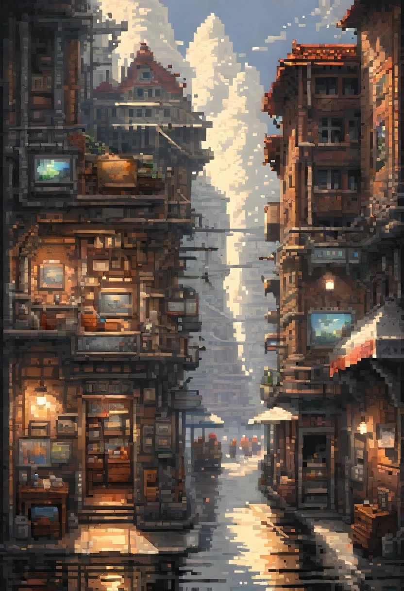 pixel art painting by marton bobzert, best quality, masterpiece, high details, Ultra intricate detailed