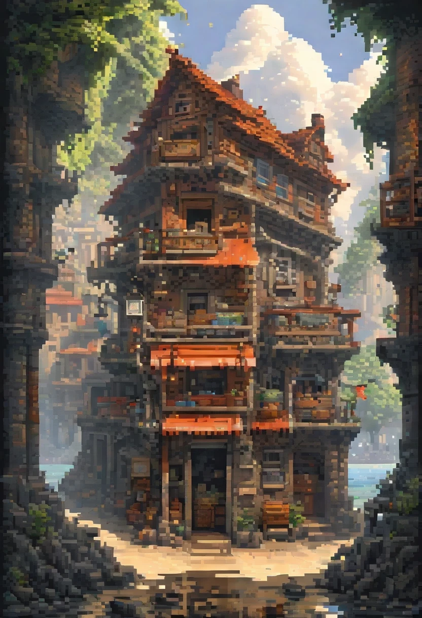 pixel art painting by marton bobzert, best quality, masterpiece, high details, Ultra intricate detailed