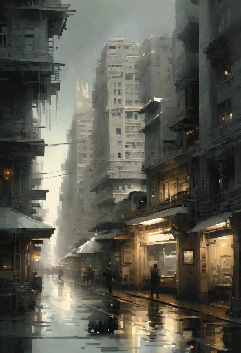 pixel art painting by Jeremy Mann, best quality, masterpiece, high details, Ultra intricate detailed