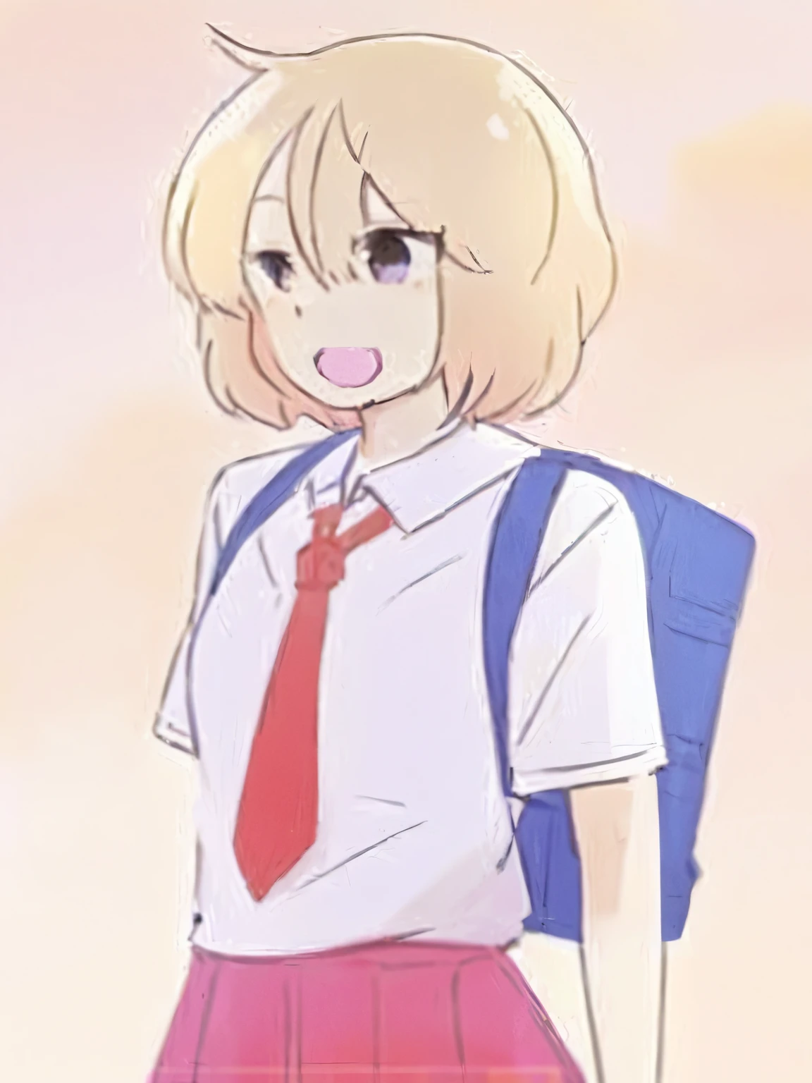 anime girl in school uniform with backpack and backpack, rei hiroe, kinmoza!, an anime girl, sayori, artoria pendragon, as an anime character, shikamimi, chihiro! fujisaki, anime visual of a cute girl, young anime girl, fubuki, female protagonist 👀 :8, anime girl named lucy, in anime style