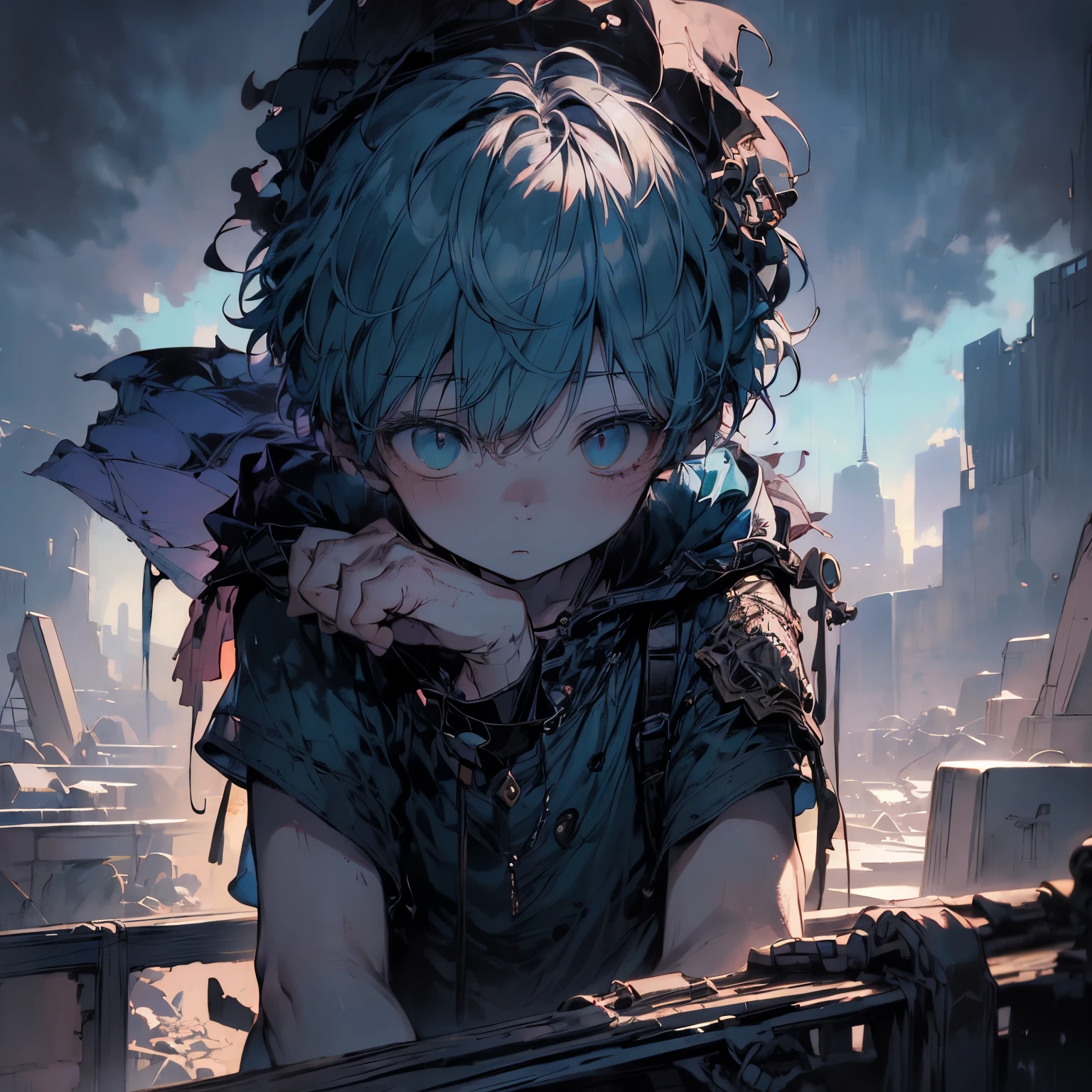 a boy,,Shota,sex,end of the world, epic reality, (high dynamic range:1.4), (pastel colors:1.4), Revelation, abandoned, neutral color, night, screen space refraction, (intricate details), (intricate details, Super detailed:1.2), art station, lens, vignette, complex background, architecture,Home,cartoon