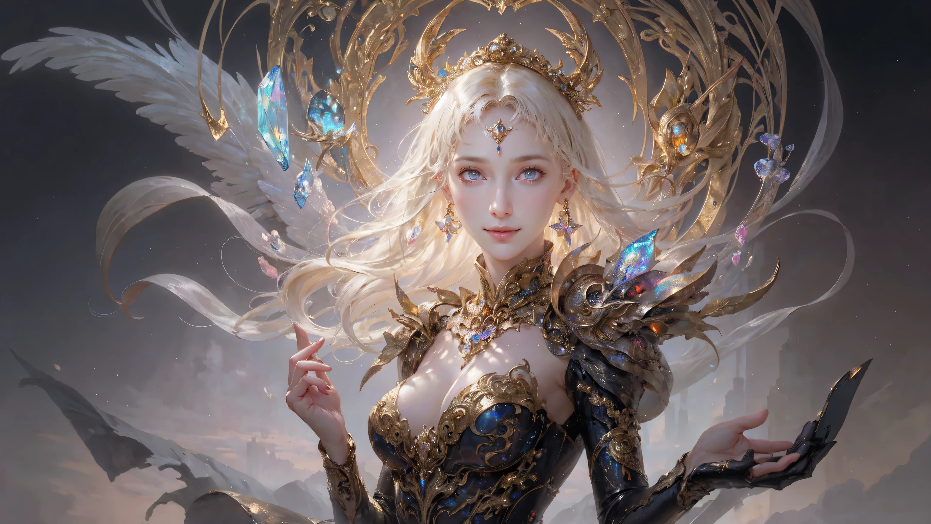 A masterpiece, top quality, best quality, official art, beautiful and aesthetic:1.2, 1girl:1.3, extremely detailed, fractal art:1.3, colorful, highest detailed
