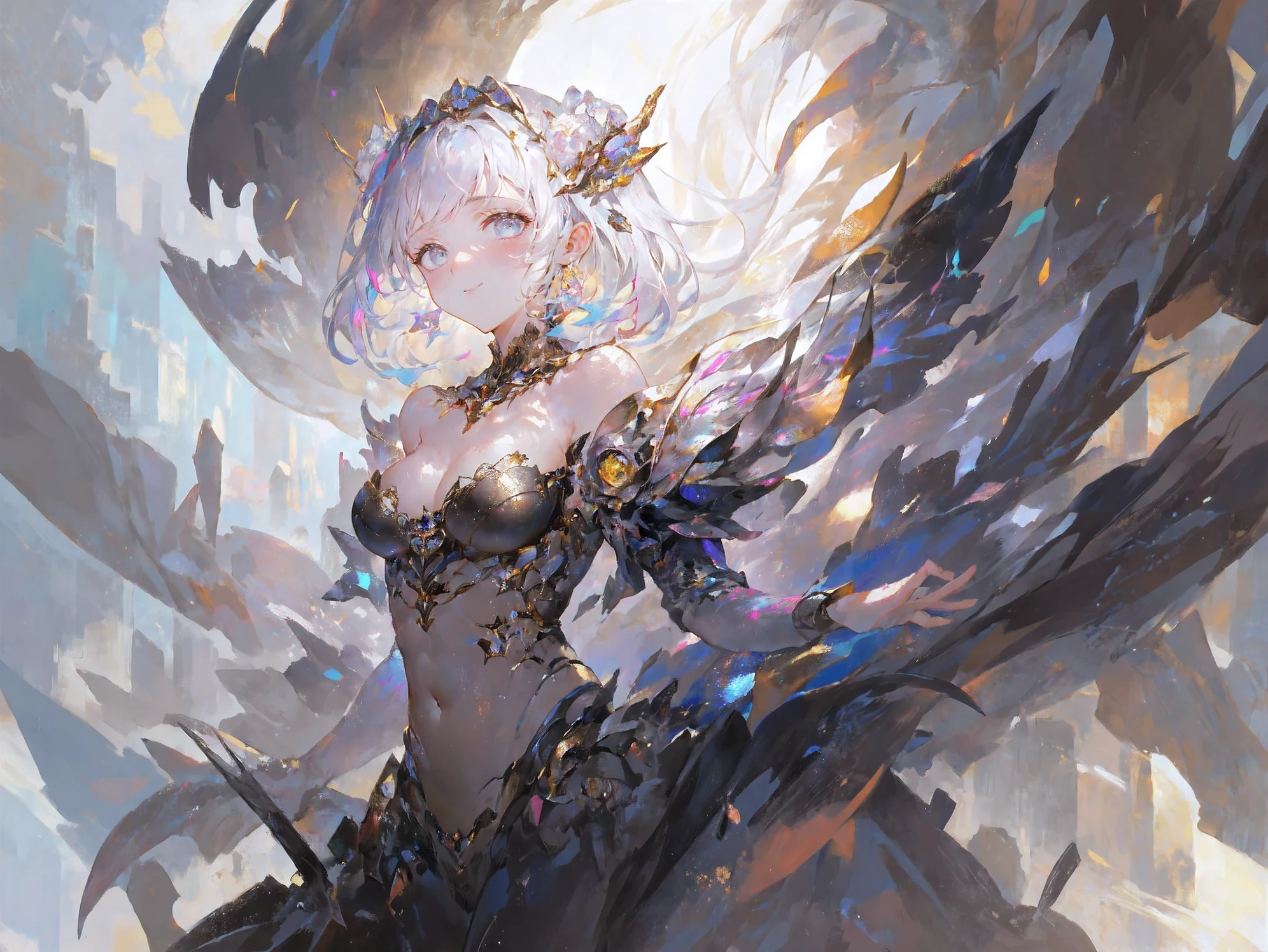 A masterpiece, top quality, best quality, official art, beautiful and aesthetic:1.2, 1girl:1.3, extremely detailed, fractal art:1.3, colorful, highest detailed