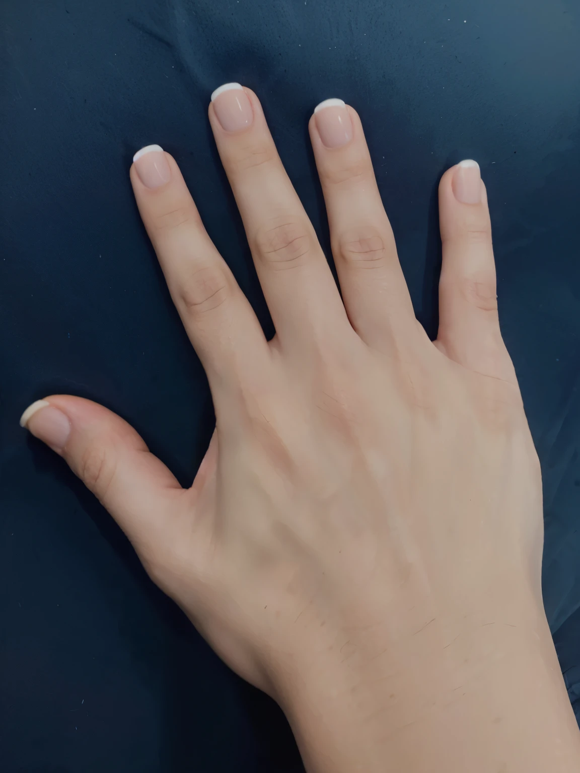 Pinte as unhas, make it look like a female hand, alongue as unhas, remove cuticle