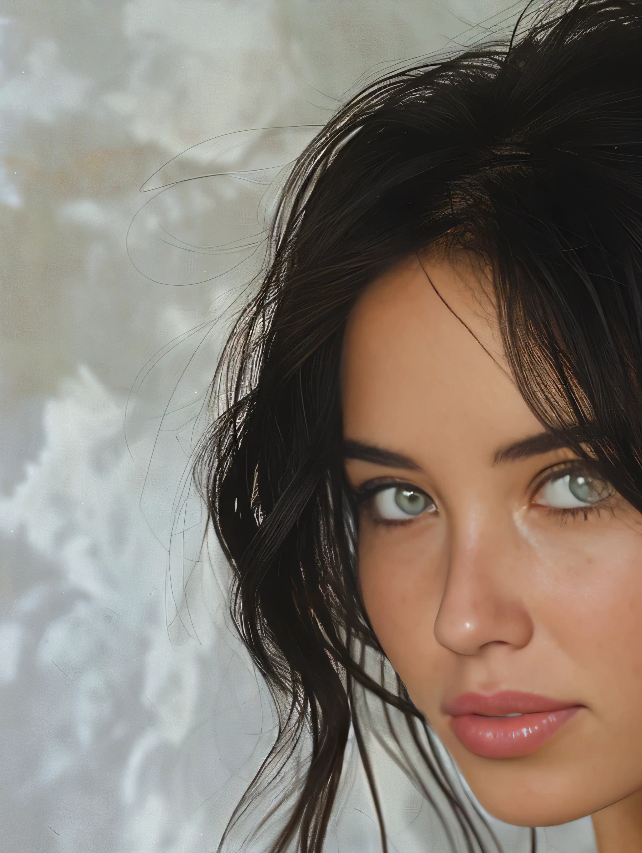 Arafed Mujer con cabello negro y ojos azules posando para una foto, foto de una mujer hermosa, mujer hermosa, hermosa cara, retrato de belleza bronceada, Retrato de Sophie Mudd, hermosa mujer hermosa, retrato de ana de armas, hermosa cara atractiva, cara perfecta ), a hermosa mujer joven, hermosa mujer joven, Cara extremadamente hermosa, retrato de una bella modelo, magnificent portrait