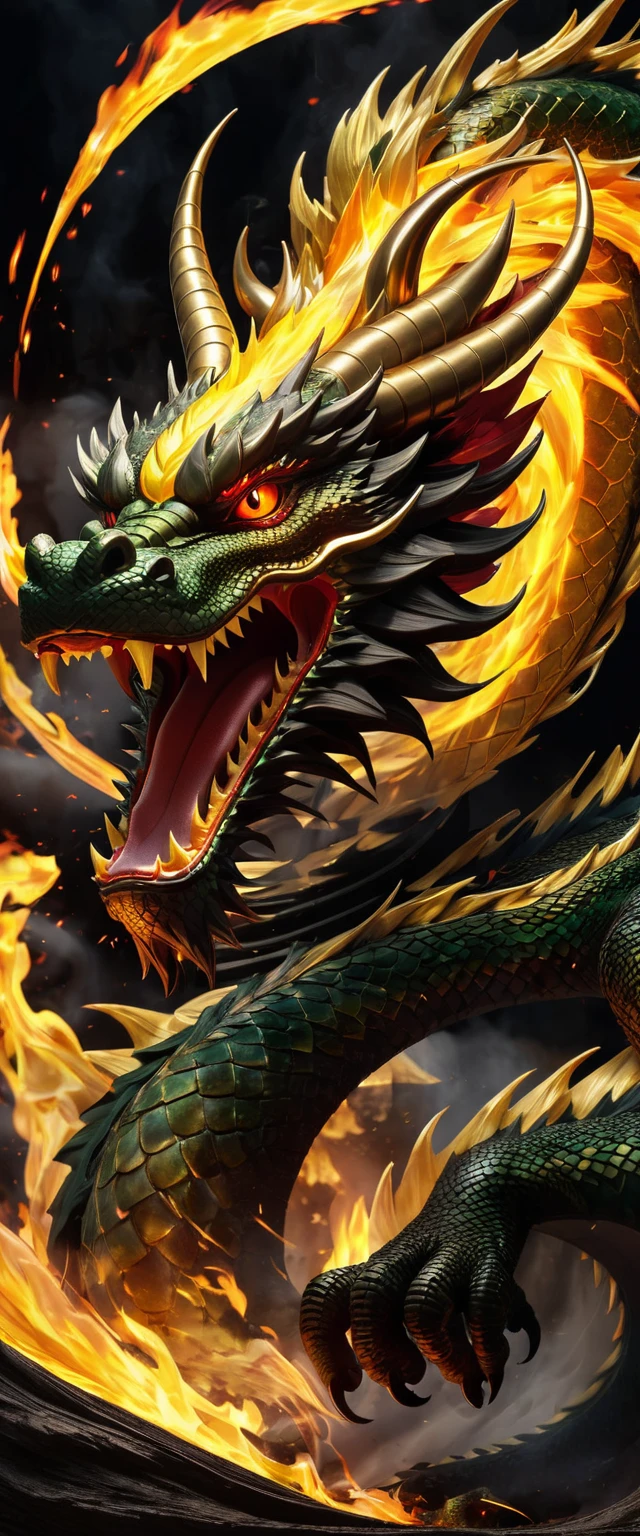 gold ratio firepaper qt-kt dragon raged breathtaking --niji 5 --testpfx