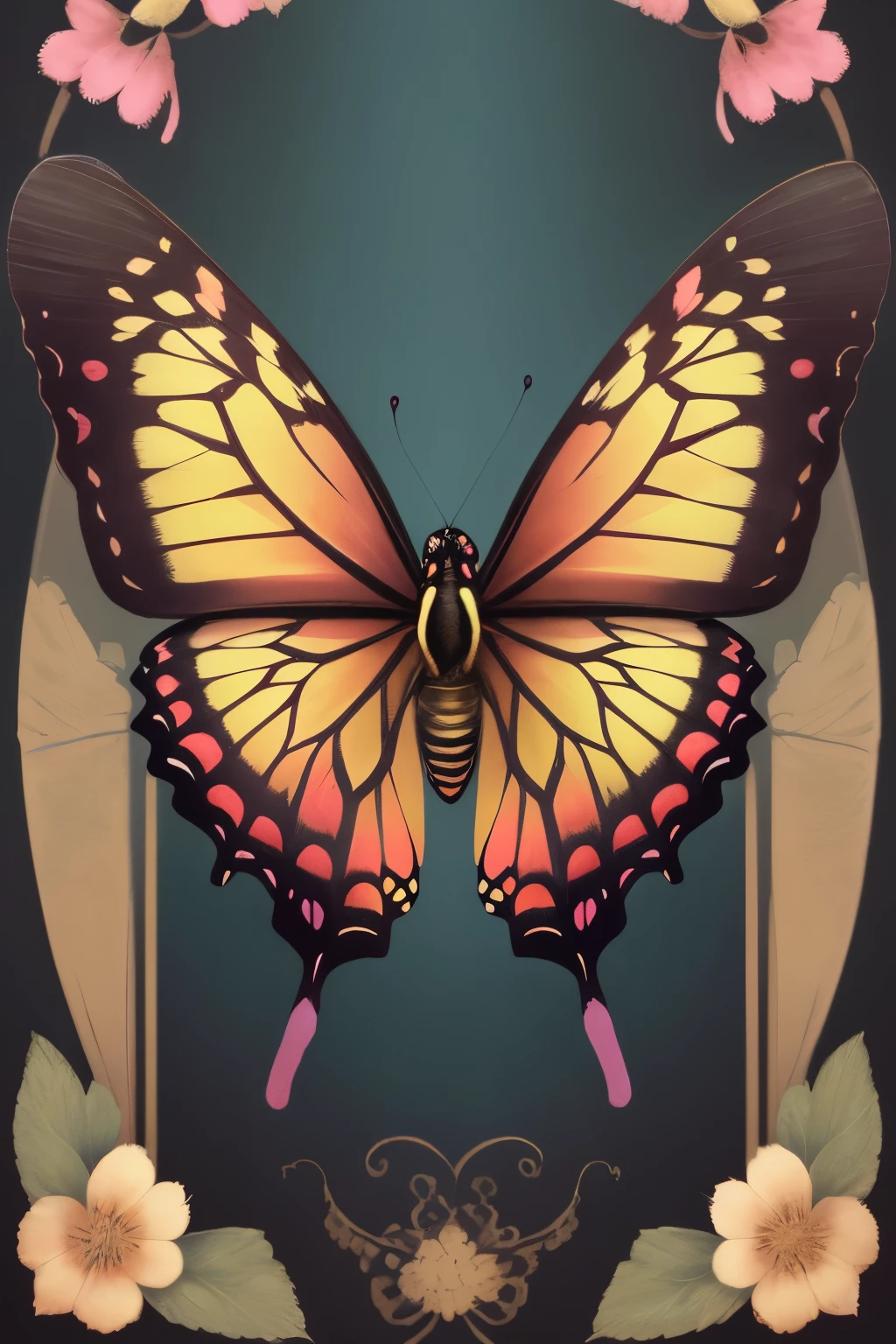 beautiful butterfly, big wings, beautifully decorated, insect