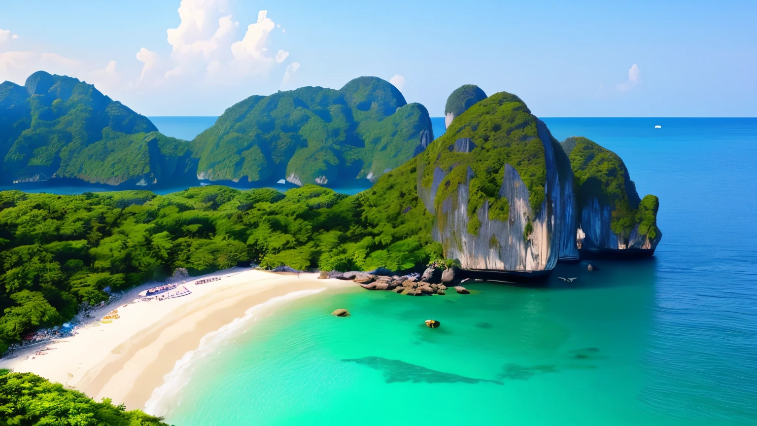 view of the beautiful sea in Thailand